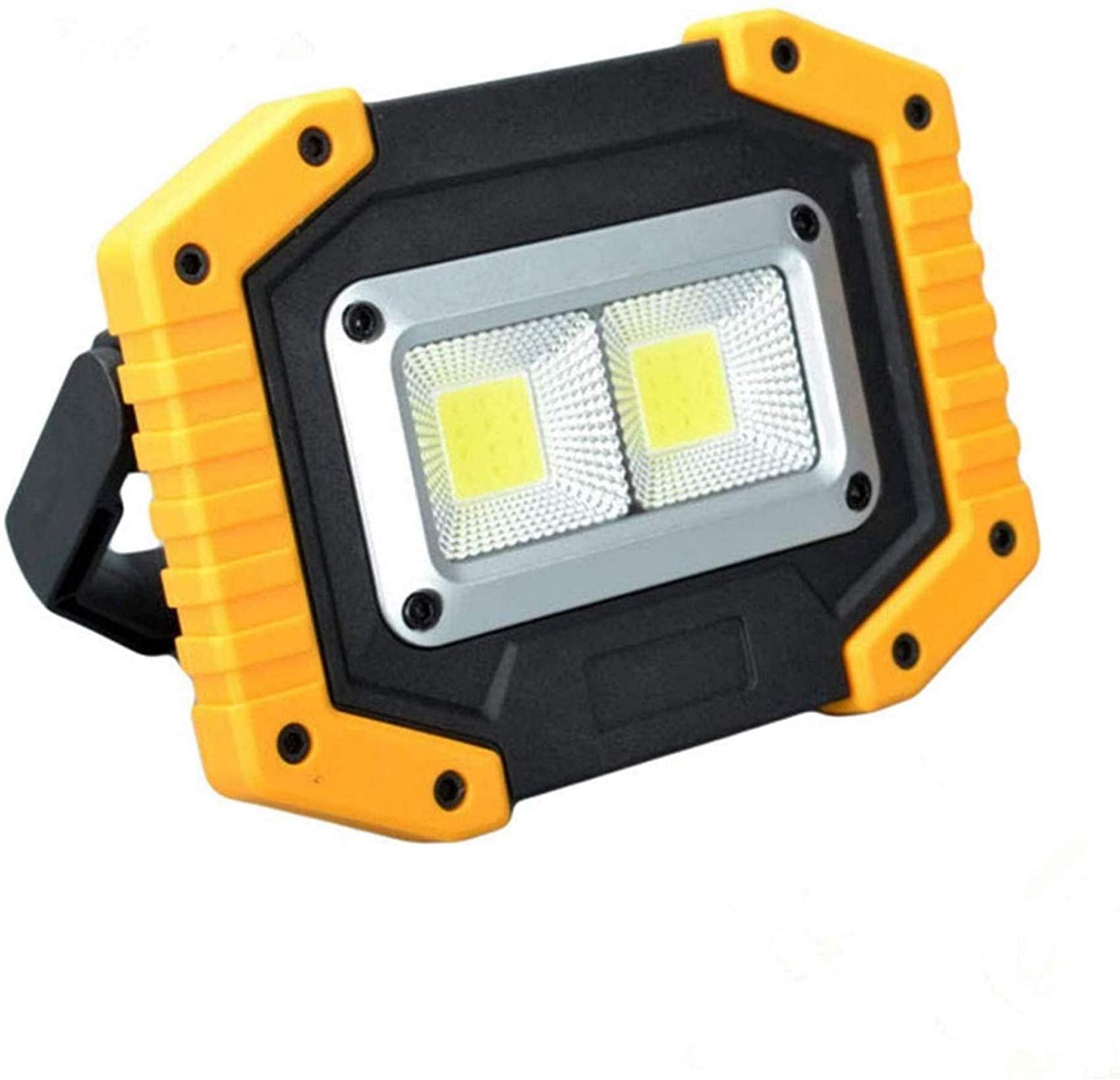 30W Rechargeable LED Flood Light - Waterproof Outdoor Work Light with USB Port for Camping, Fishing, Travel & Security | Bright Portable Lighting for Backyard, Garage, Emergency & Nighttime Activities