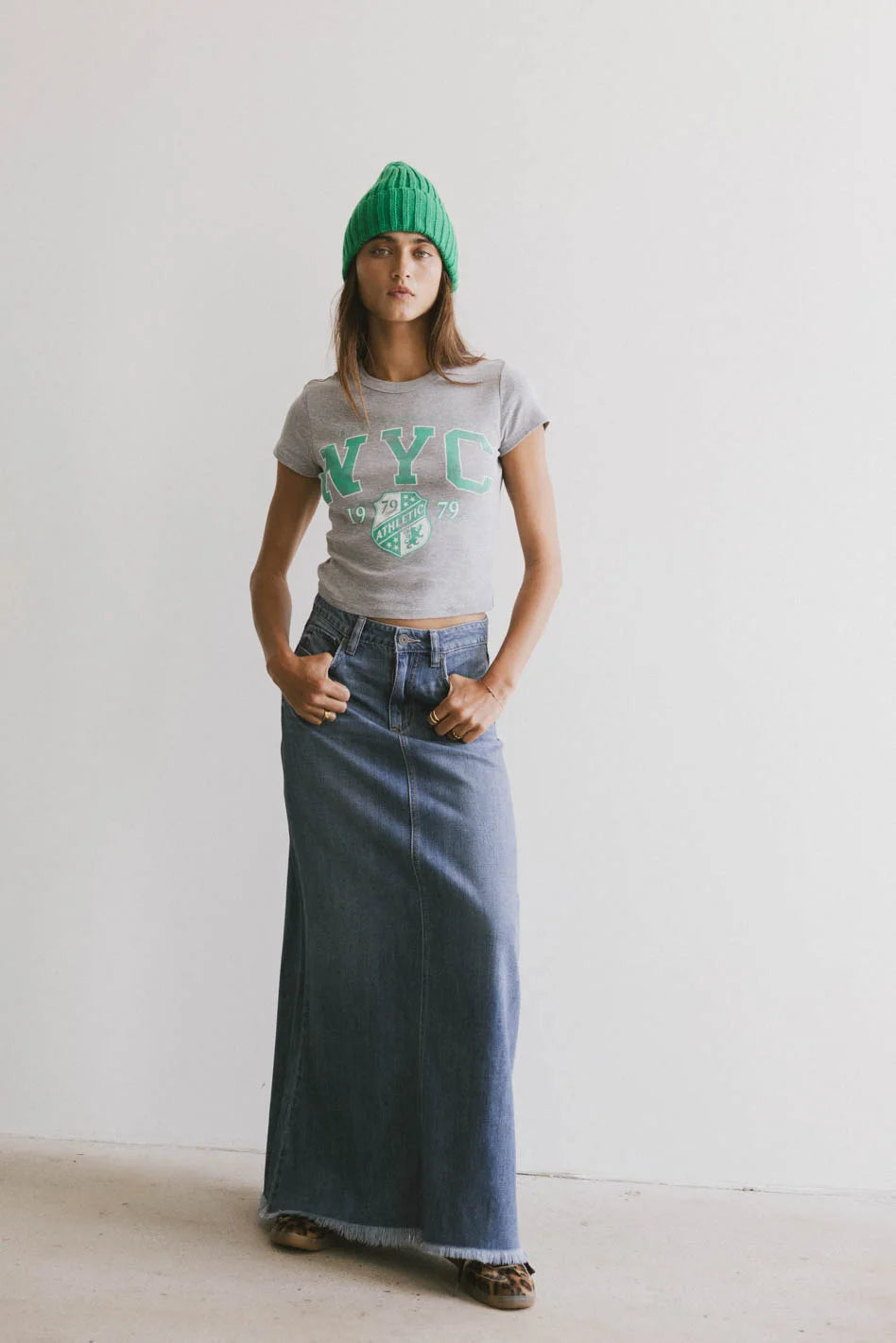 NYC Athletic Baby Tee - Soft Cotton Vintage Fit Women's T-Shirt for Casual Wear & Workouts | Final Sale