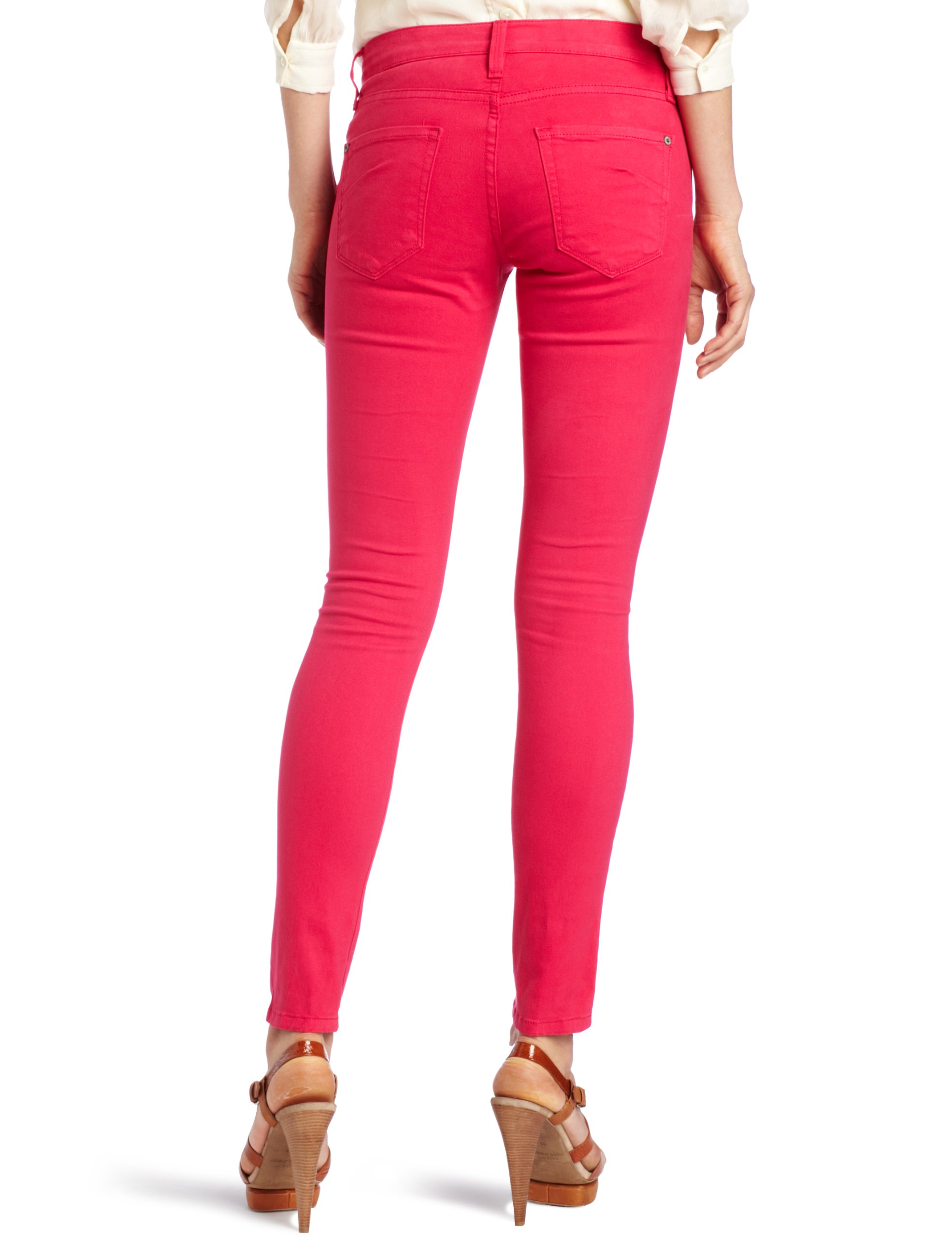 James Jeans Women's Twiggy Skinny Jean in Fuchsia - High Waisted Stretch Denim Pants for Casual Wear & Night Out