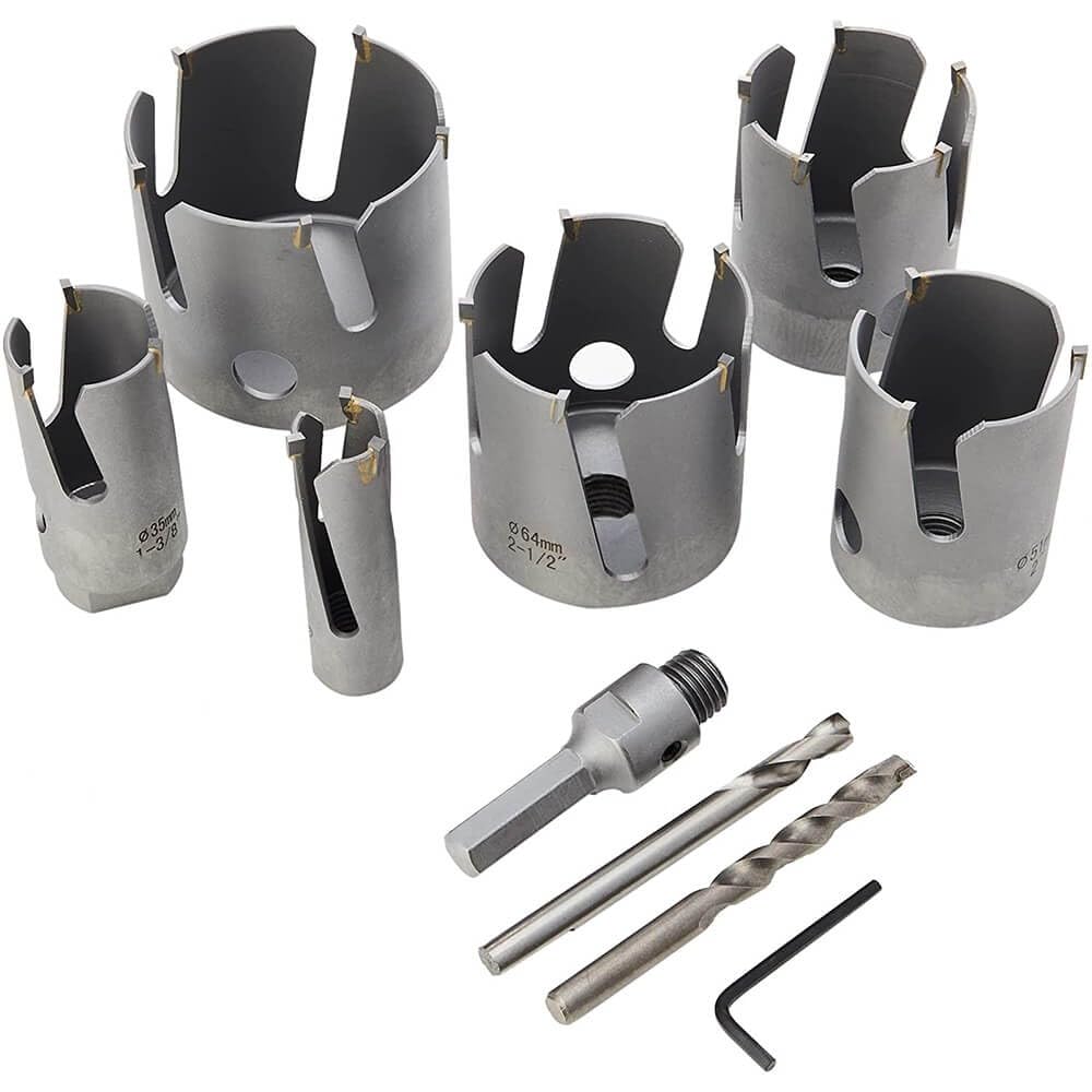 Makita D-51297 9-Piece General Purpose TCT Hole Saw Kit - Perfect for Wood, Metal & Plastic Cutting in Construction & DIY Projects
