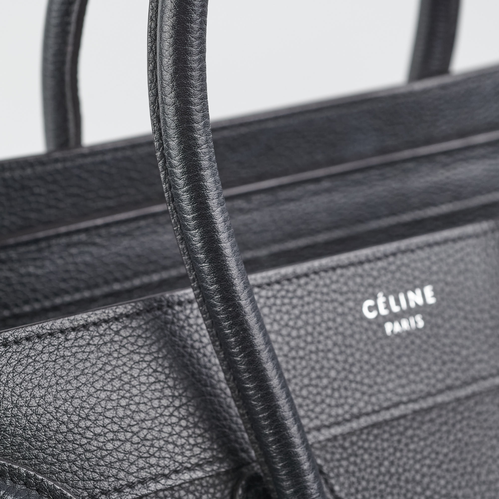 Celine Micro Luggage Black Leather Crossbody Bag - Stylish & Compact Handbag for Women, Perfect for Work, Travel & Everyday Use