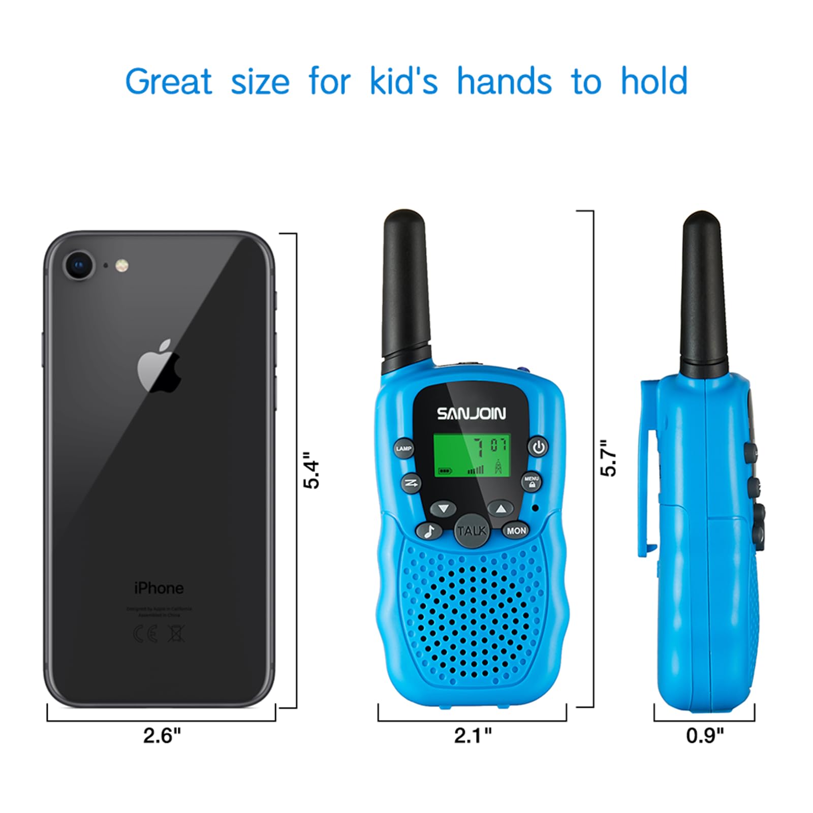 Kids Walkie Talkies - 3 Pack (Blue, Pink, Yellow) with 3 Miles Range - Best Toys for Boys & Girls Ages 4-8 - Perfect for Camping, Outdoor Adventures & Birthday Gifts (Ideal for 3-7 Year Olds)