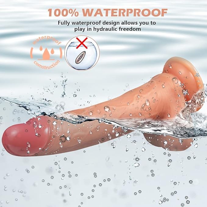 Realistic Rabbit Vibrator with 9 Vibration & 3 Thrusting Modes - Remote Control Silicone Dildo for G Spot, Clitoral & Anal Stimulation | Perfect for Women & Couples - Enhance Intimacy & Solo Play in Bedroom or Romantic Nights