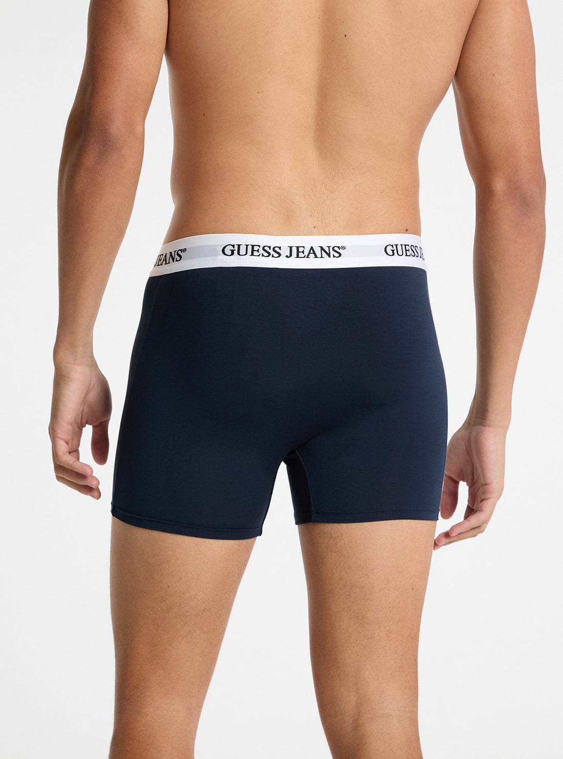 Guess Men's Grey & Navy 2-Pack Cotton Boxer Briefs - Soft Comfort Underwear for Everyday Wear, Gym & Travel