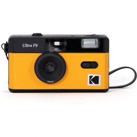 Kodak Ultra F9 Reusable 35mm Film Camera - Vintage Style Point & Shoot Camera with Flash - Perfect for Travel, Parties & Retro Photography (Yellow)