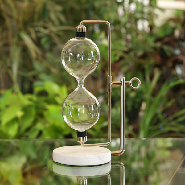 Elegant Rotating Hourglass Urn with Marble Base - Perfect for Home Memorial, Office Decor & Gift Giving