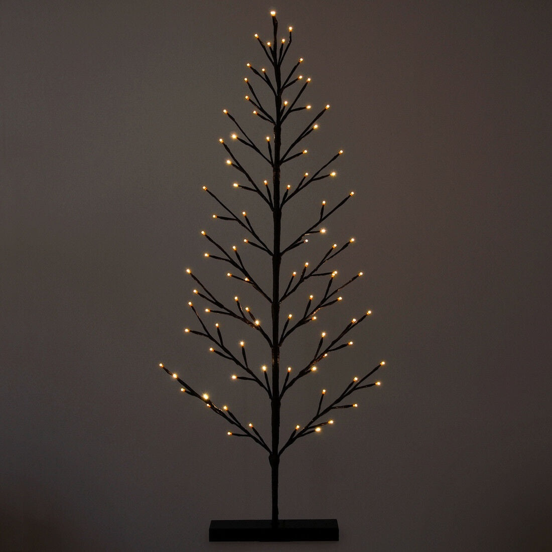 (Warm White) 4 ft. Flat Stick Tree with Warm White Twinkle Lights