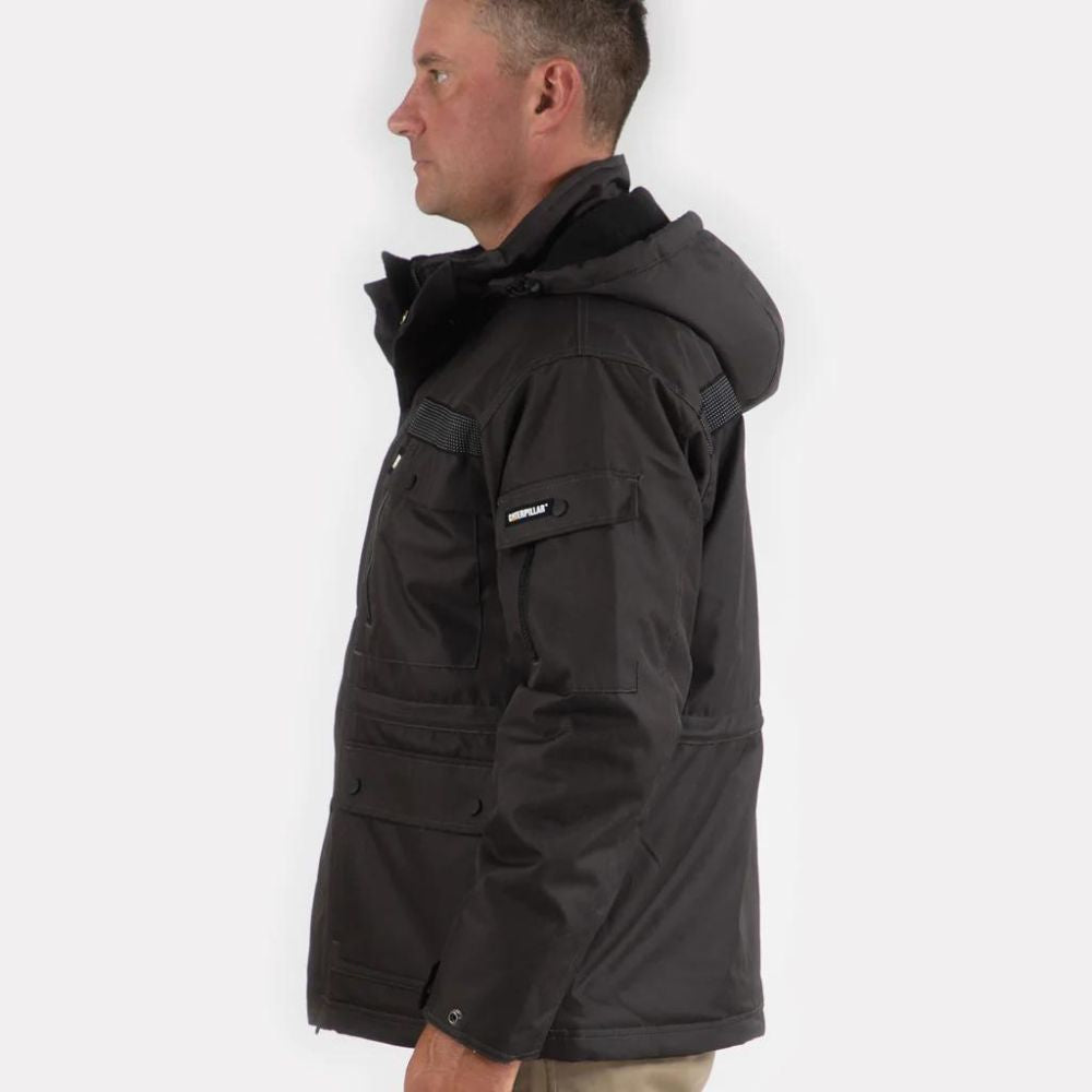 CAT Men's Insulated Winter Work Parka Jacket - Graphite W11432 - Heavy Duty Cold Weather Coat for Construction, Outdoor Jobs & Snow Activities