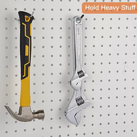 50-Pack Heavy Duty 4 Inch L-Shaped Galvanized Pegboard Hooks for 1/4 Inch Pegboard – Large Diameter Metal Hooks for Garage Organization, Office Storage, Kitchen Tools & Retail Displays | Durable Wall Mount Hooks for Tools, Utensils & Retail Merchandise