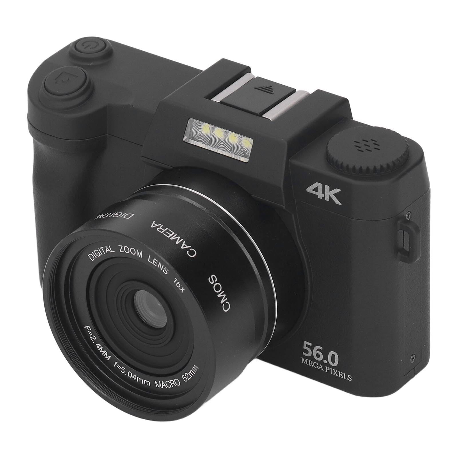 4K Digital Camera with 3.0 Inch IPS Screen - 56MP Vlogging Camera with 16x Digital Zoom, Autofocus & WiFi Connectivity | Hot Shoe Interface, Built-in Fill Light & 1500mAh Battery for YouTube, Travel & Selfie Photography