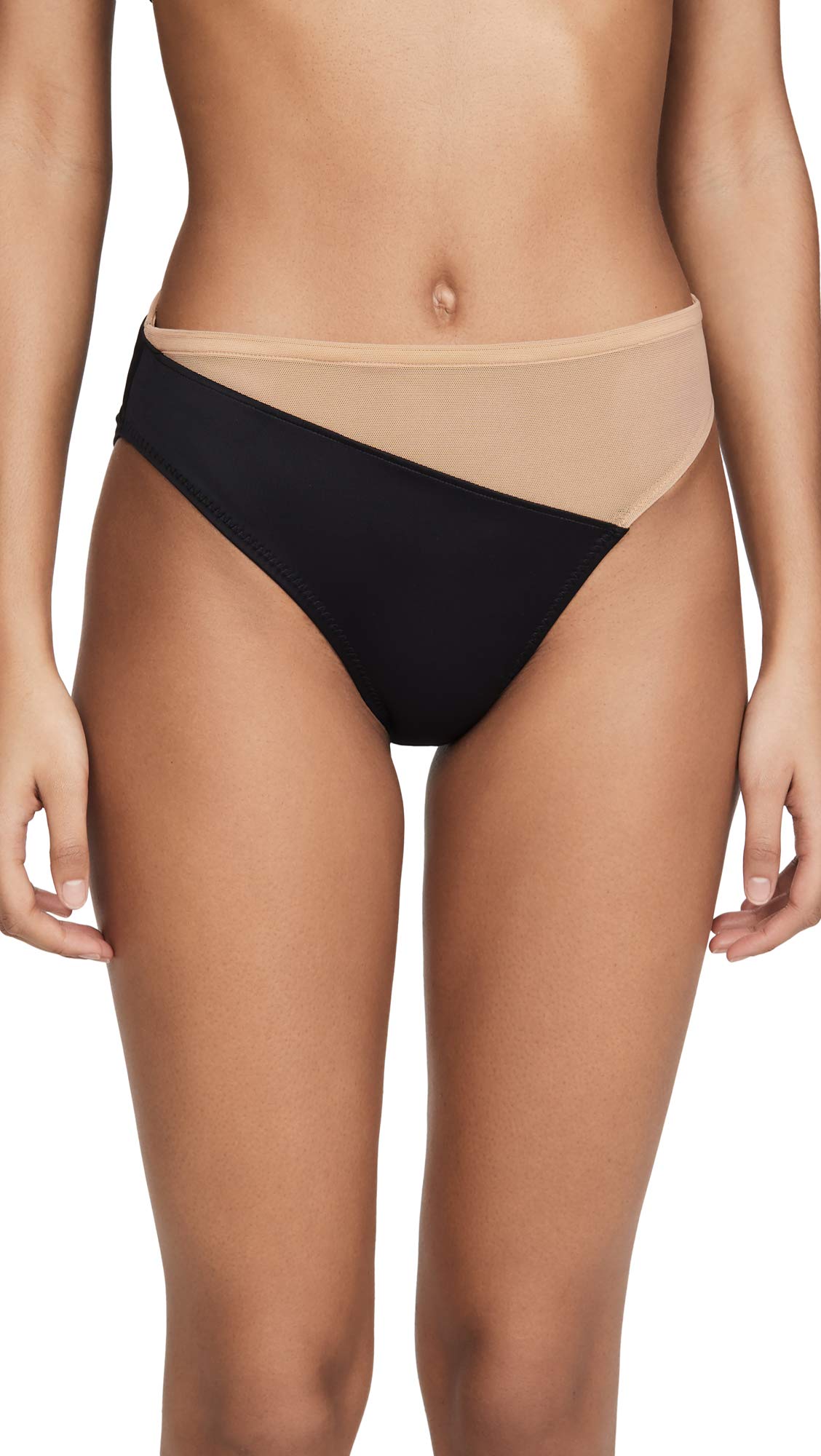 Norma Kamali Women's Snake Print Mesh Bikini Bottoms - Sexy High Waisted Swimwear for Beach, Pool & Summer Vacations