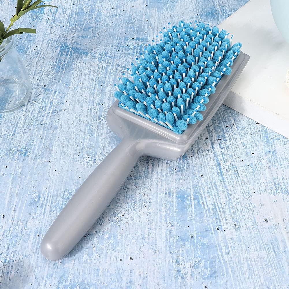 Cocoarm Quick-Dry Hair Brush - Anti-Static Microfiber for Scalp Massage & Styling (Blue)