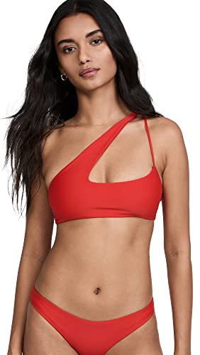 MIKOH Women's Queensland Cross Shoulder Bikini Top - Sexy Swimwear for Beach, Pool & Vacation | Adjustable Straps & Comfort Fit