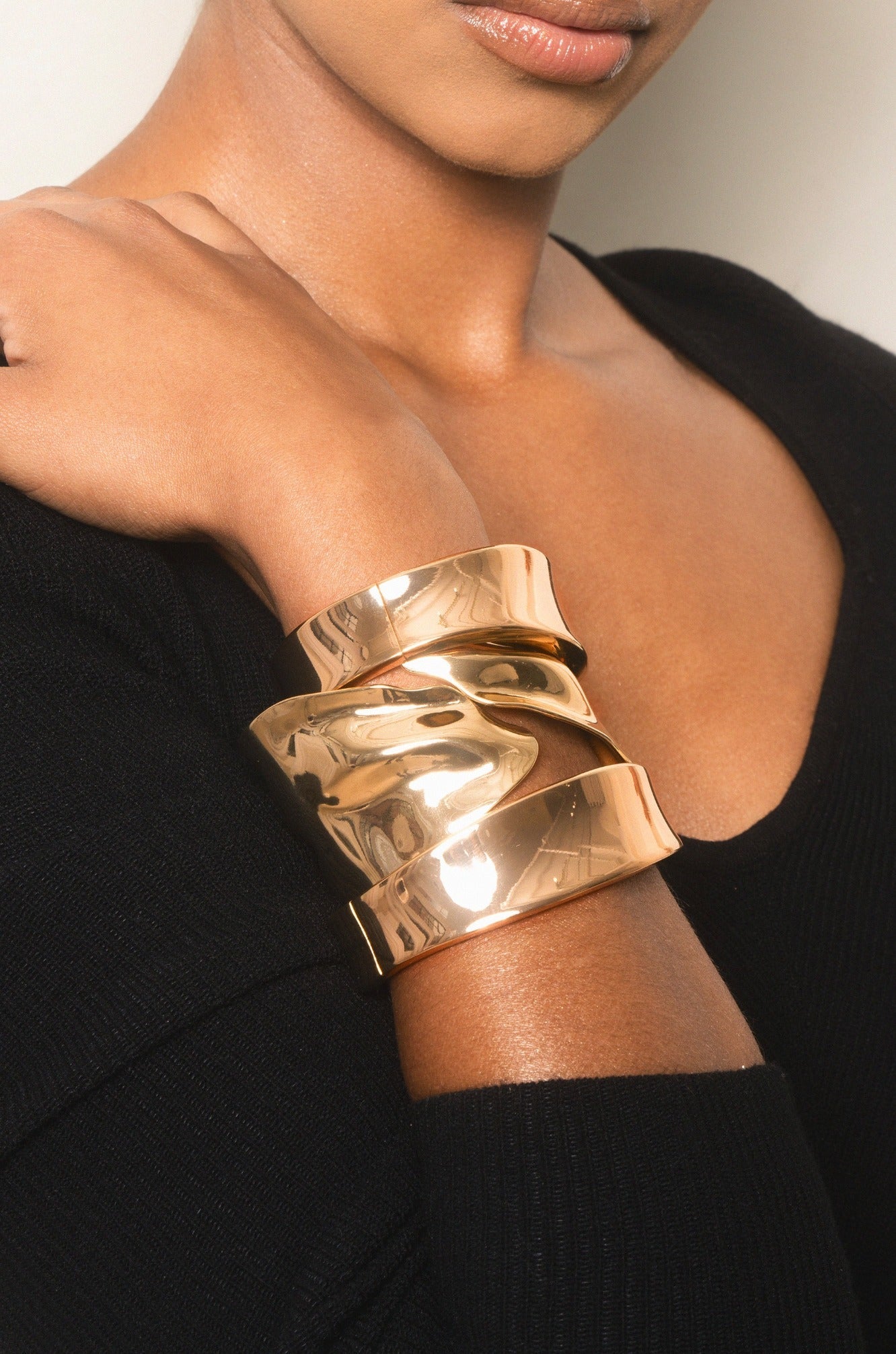Abstract Melted Cuff Bracelet for Women - Unique Handmade Boho Jewelry - Perfect for Casual Wear, Parties & Gifts