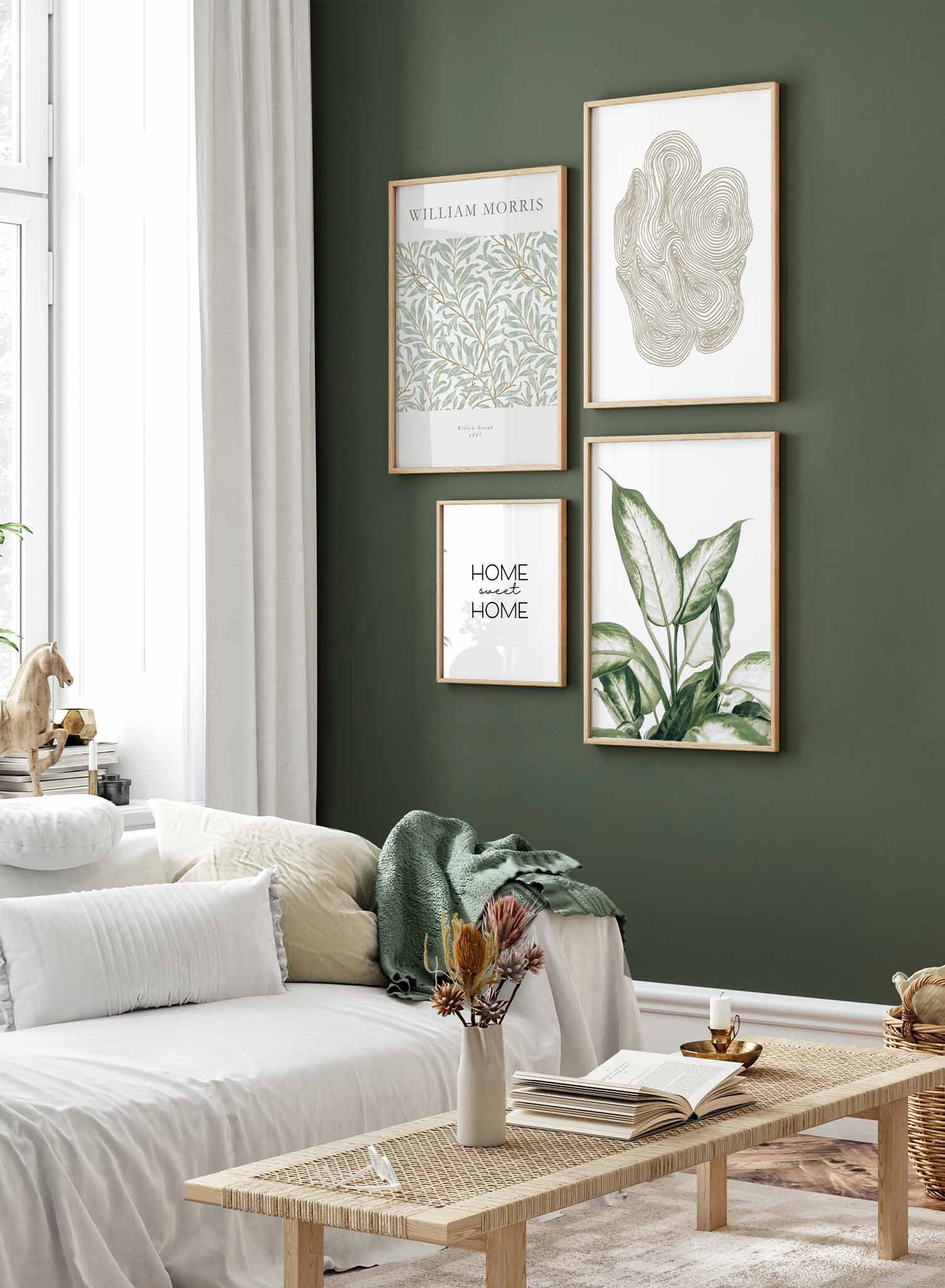 Green Cozy Living Room Furniture Set - 3-Piece Sofa & Loveseat for Small Spaces | Perfect for Apartments, Condos & Cozy Homes