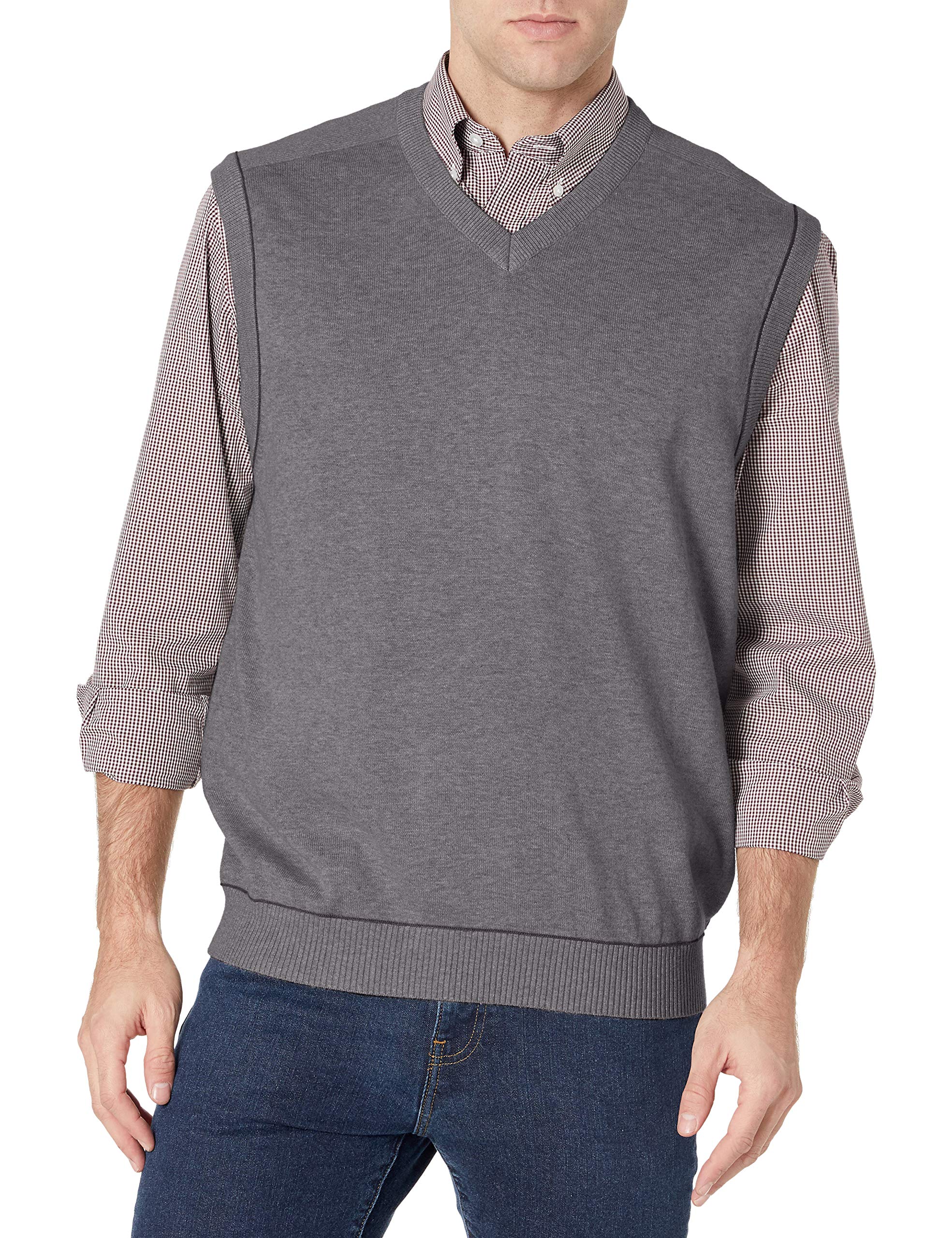 Cutter & Buck Men's Broadview Sweater Vest - Lightweight Knit Pullover for Casual & Business Wear - Perfect for Office, Layering & Outdoor Activities