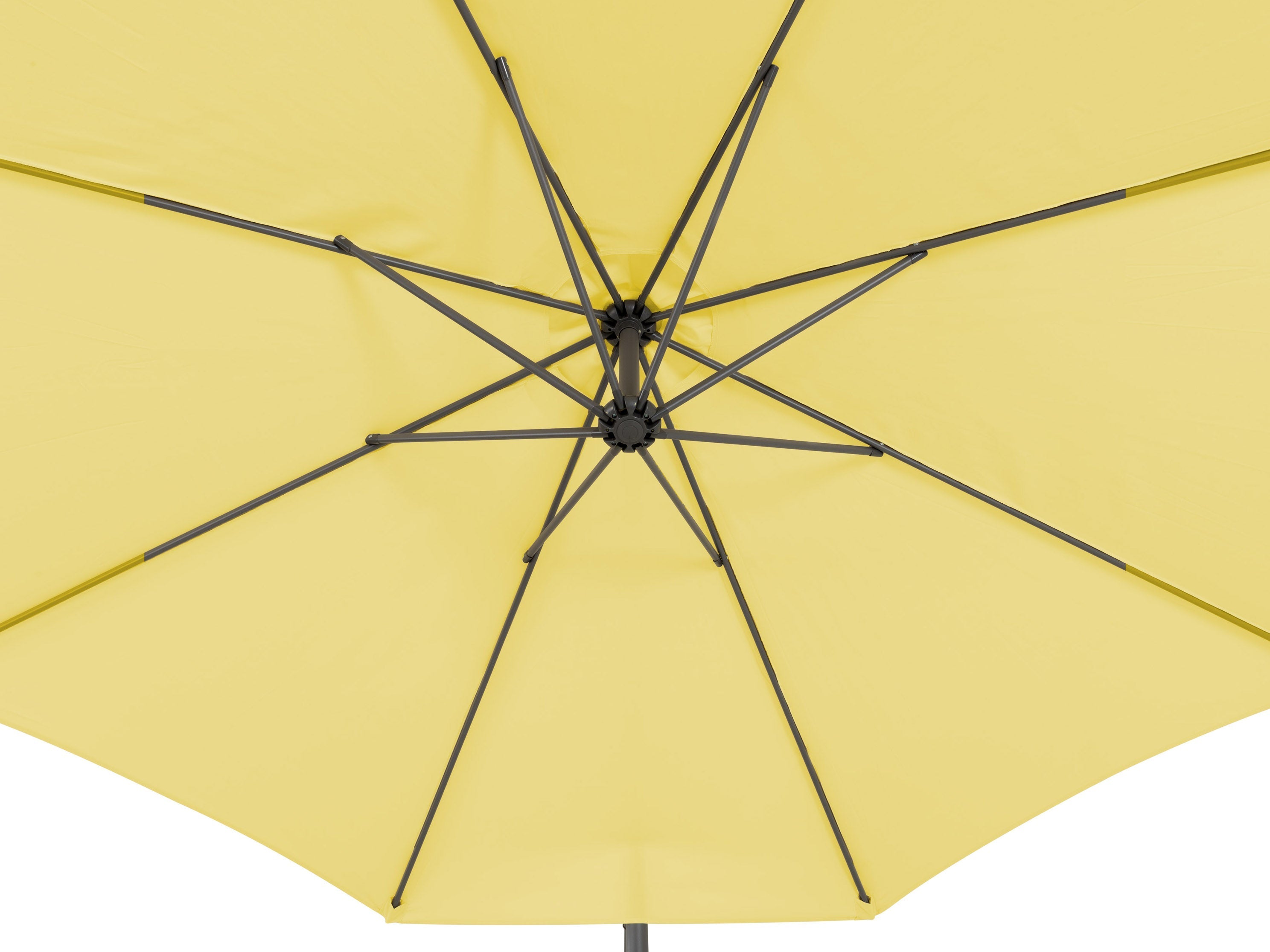 9.5ft Tilting Offset Patio Umbrella - Yellow Outdoor Sun Shade for Poolside, Garden, and Backyard Relaxation