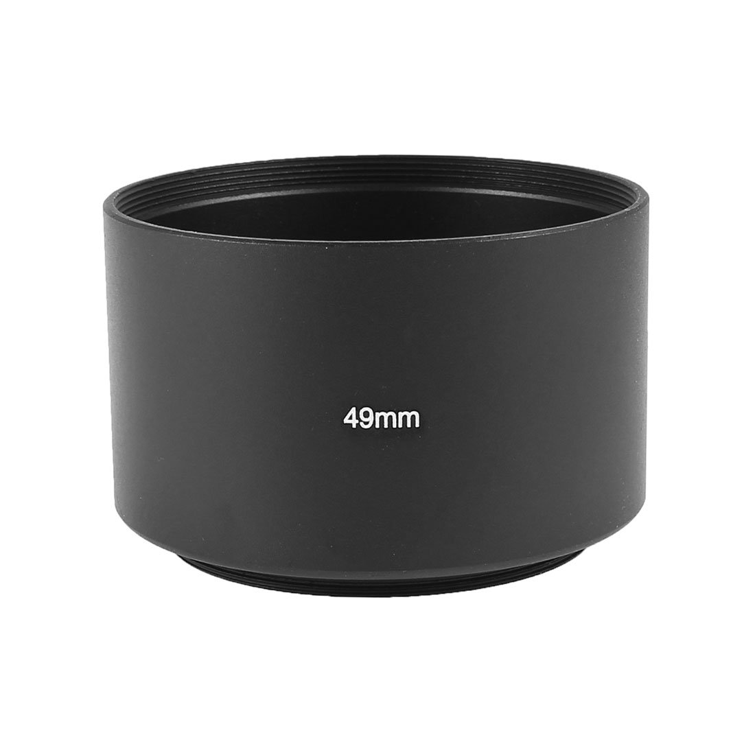 49mm Aluminum Screw-in Camera Lens Hood - Long Focus Sun Shade Protector for DSLR & Mirrorless Cameras | Universal Fit for Canon Nikon Sony | Matte Black Finish | Perfect for Outdoor Photography & Travel Shooting