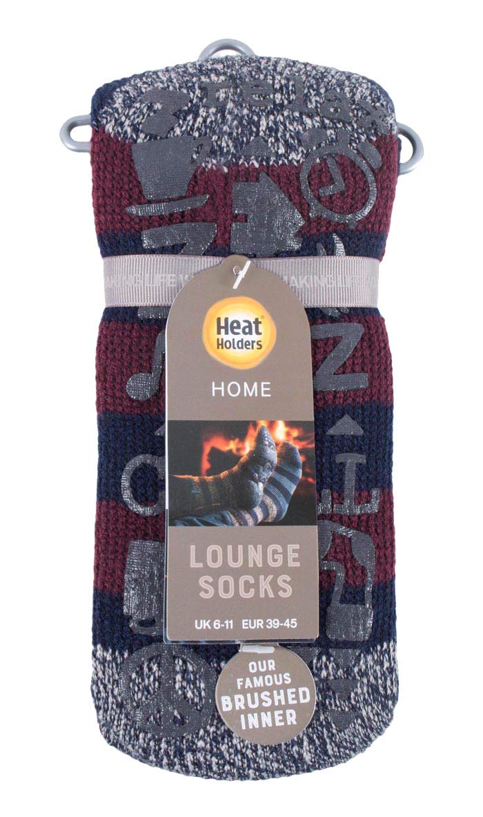HEAT HOLDERS Men's Thermal Winter Socks - Ultra Warm Fleece Lined Lounge Socks (Pack of 1) | Perfect for Cold Weather, Indoor Comfort & Outdoor Activities