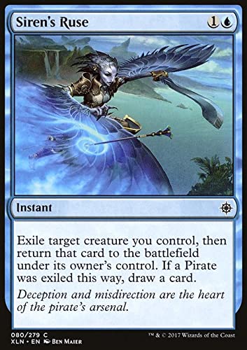 MTG Magic: The Gathering - Siren's Ruse (80) Ixalan XLN Trading Card - Perfect for Commander Decks & Fantasy Game Nights