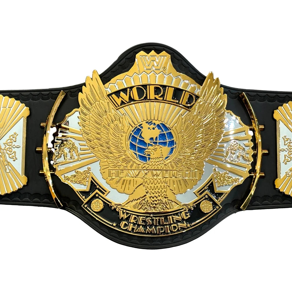 Hulk Hogan Autographed WWE WWF Winged Eagle Championship Belt - Signed Replica Collectible for Wrestling Fans & Memorabilia Enthusiasts - Perfect for Display, Man Cave Decor, and Wrestling Events