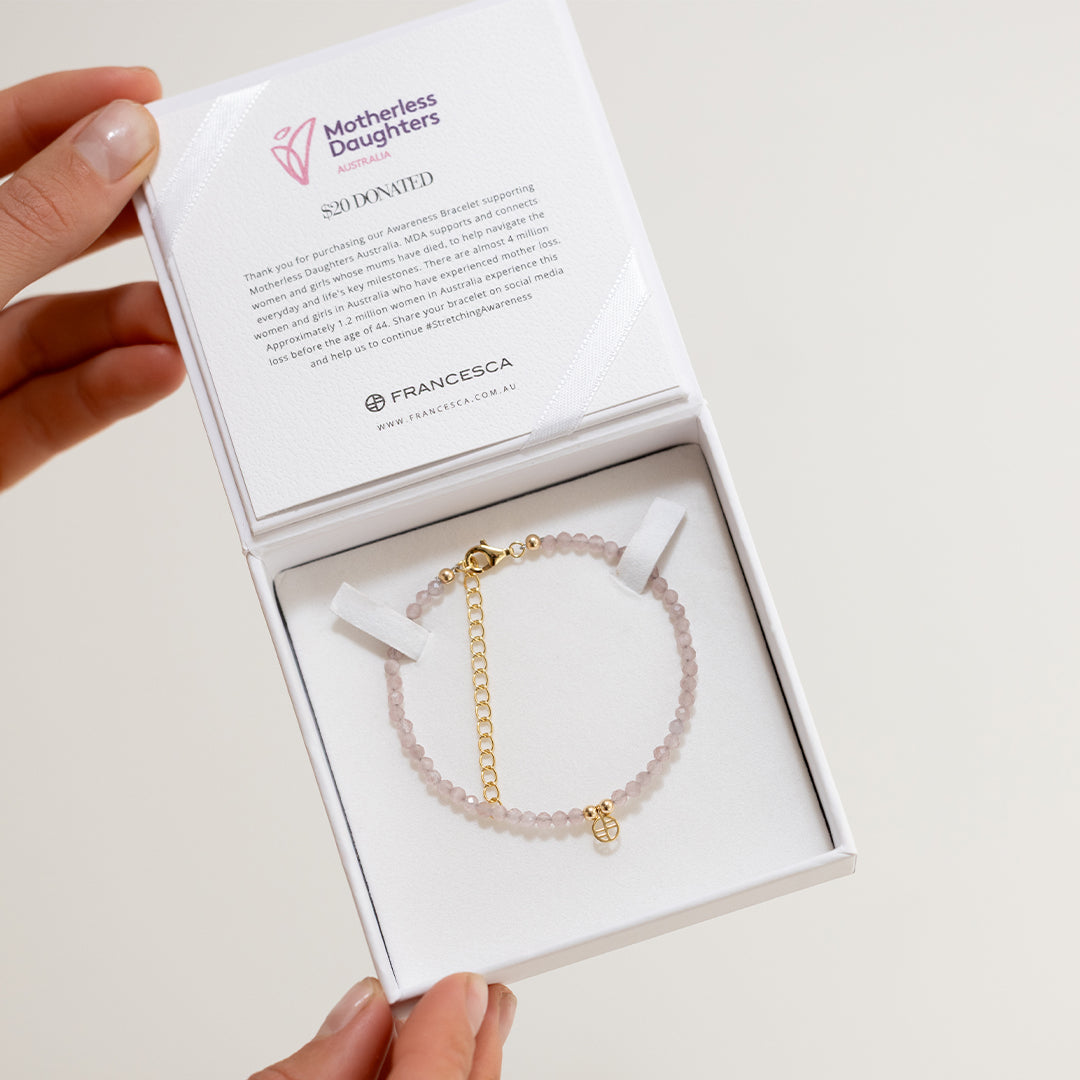 Motherless Daughters Awareness Bracelet - Inspirational Memorial Jewelry for Women Coping with Loss - Perfect for Grieving, Healing & Honoring Loved Ones
