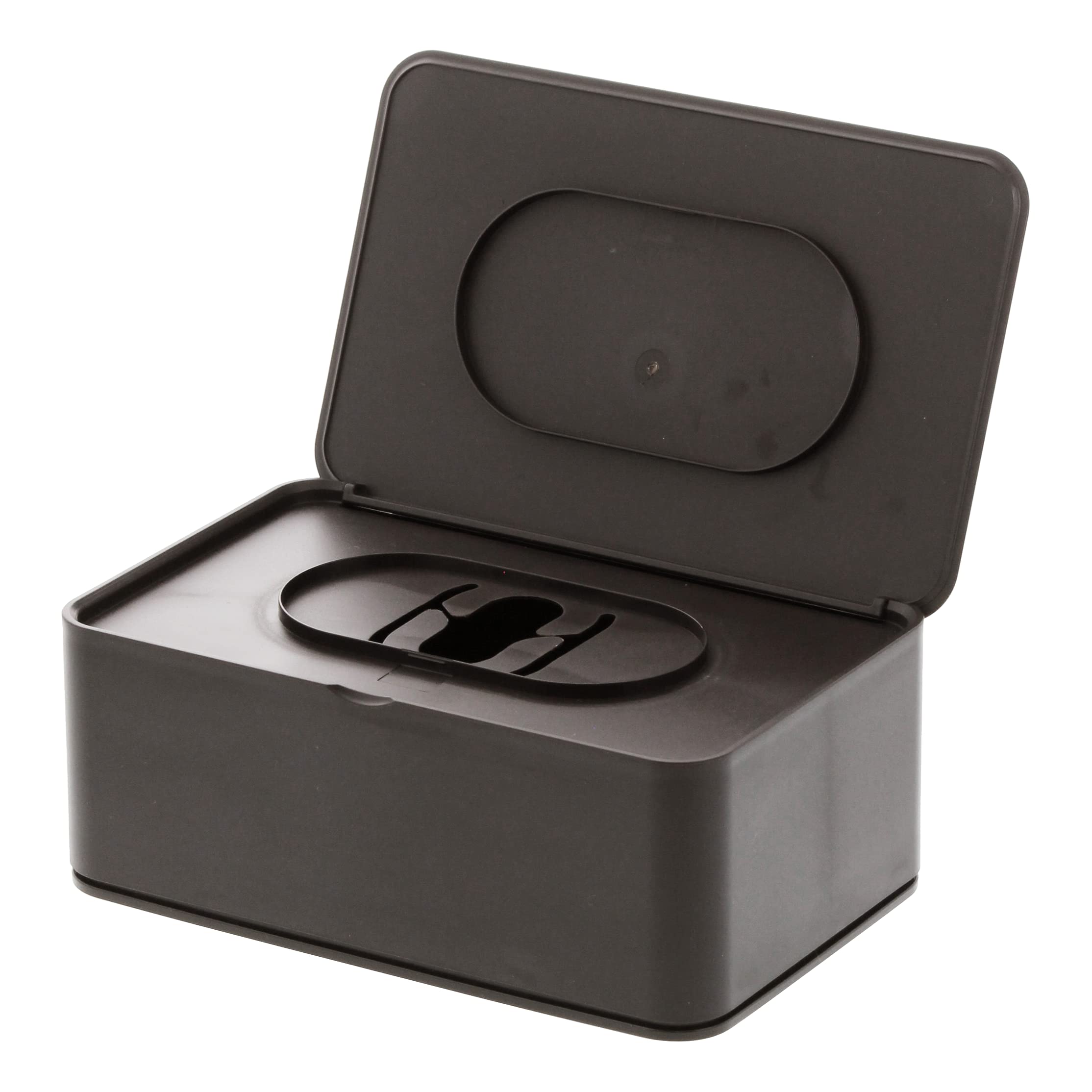 YAMAZAKI Home ABS Wet Tissue Dispenser - Rectangular Storage Box for Bathroom, Kitchen & Office - Brown Tissue Holder for Wipes & Paper Towels