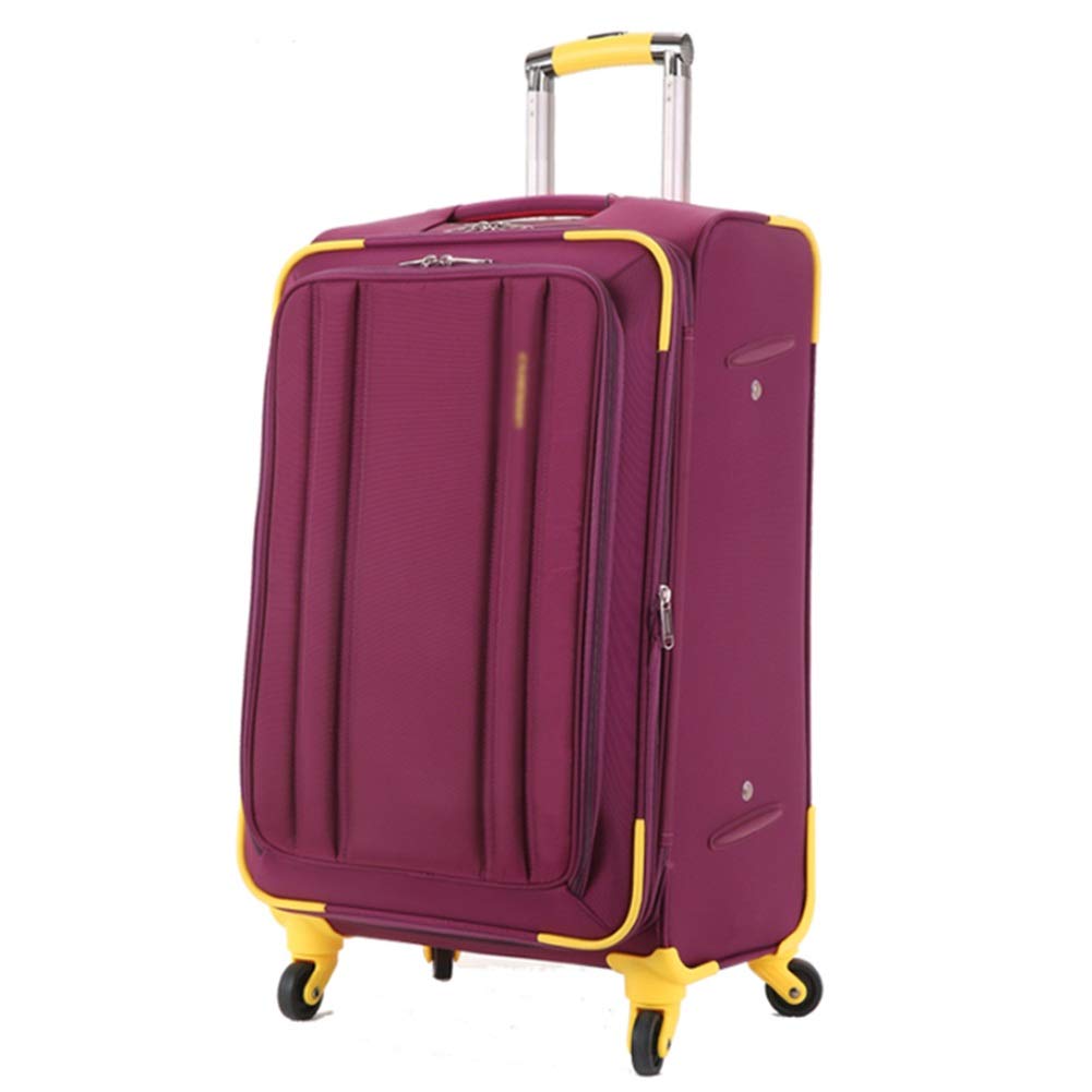 Premium 20-Inch Purple Oxford Cloth Trolley Carry-On Suitcase - Laptop & Tablet Friendly Business Travel Bag with Universal Wheels for Professionals & Students | Ideal for Air Travel, Commuting & Daily Office Use
