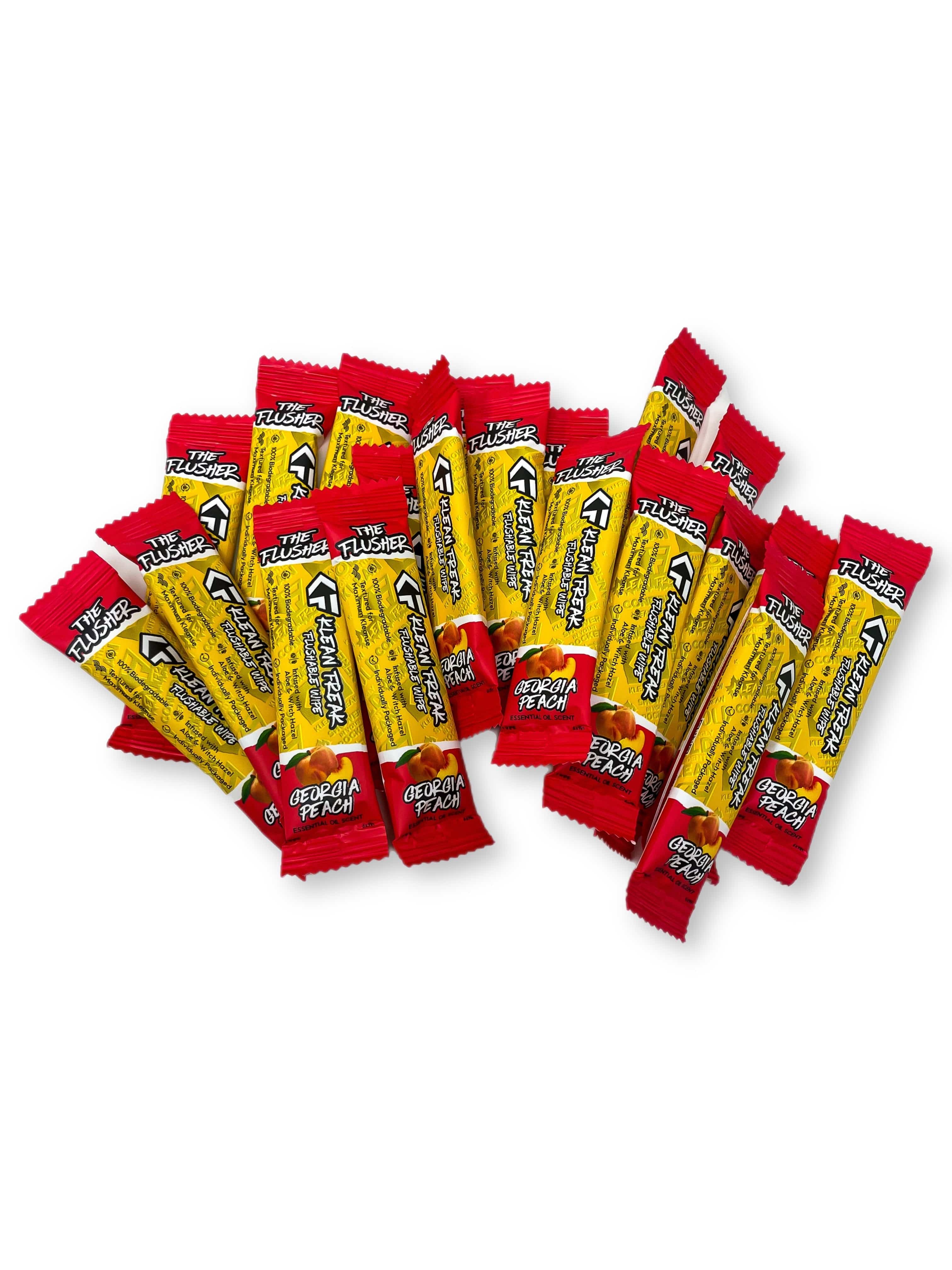 20 Pack The Flusher - Premium Flushable Wipes for Travel, Camping & On-the-Go Hygiene (Septic Safe & Biodegradable)