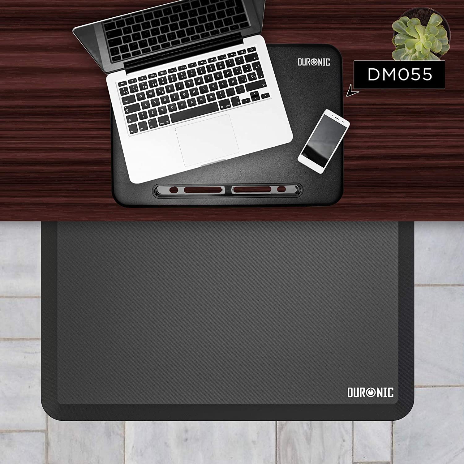 Duronic Anti Fatigue Standing Mat DM MAT2 - Ergonomic Office Floor Mat for Sit Stand Desks - Comfort & Support for Feet, Hips, Legs & Back - 28