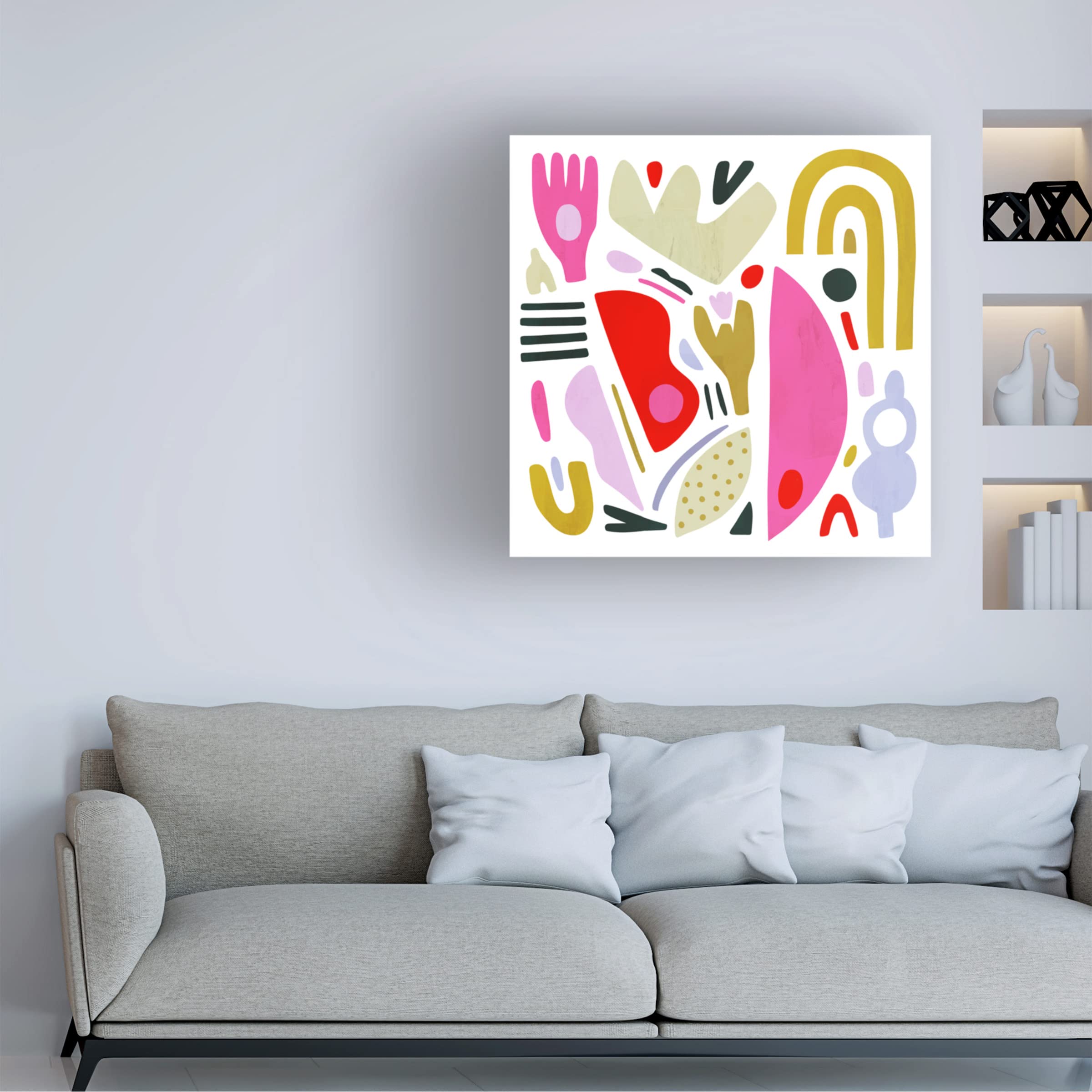 Victoria Borges 'A la Carte I' Canvas Wall Art Print - Modern Home Decor for Living Room, Bedroom & Office - Trademark Fine Art Collection