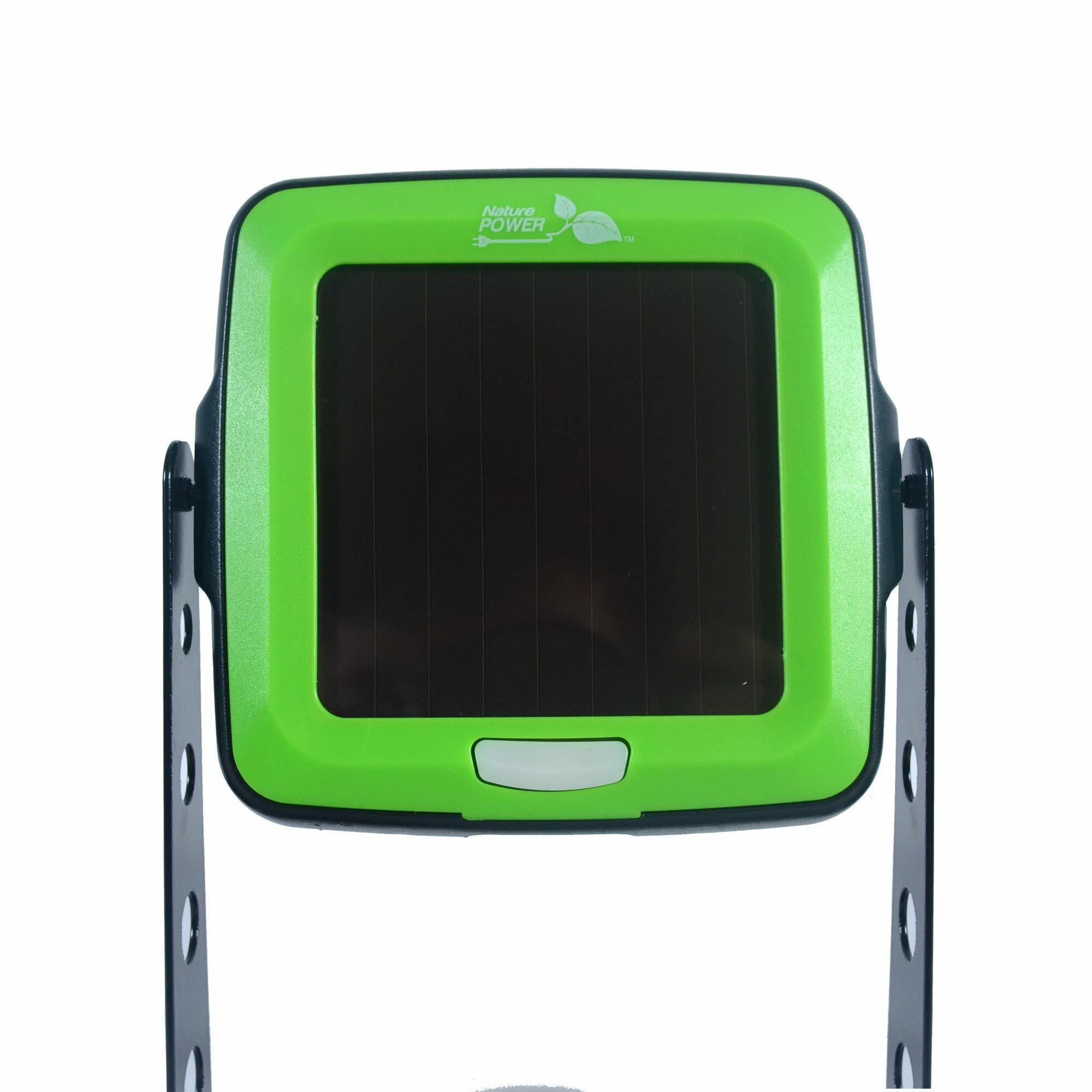 Nature Power Solar LED Swivel Light - Waterproof Outdoor & Indoor Solar Light for Garden, Pathway, Patio, Deck, Yard, Porch Lighting | Energy Efficient Solar Powered Light with Adjustable Head