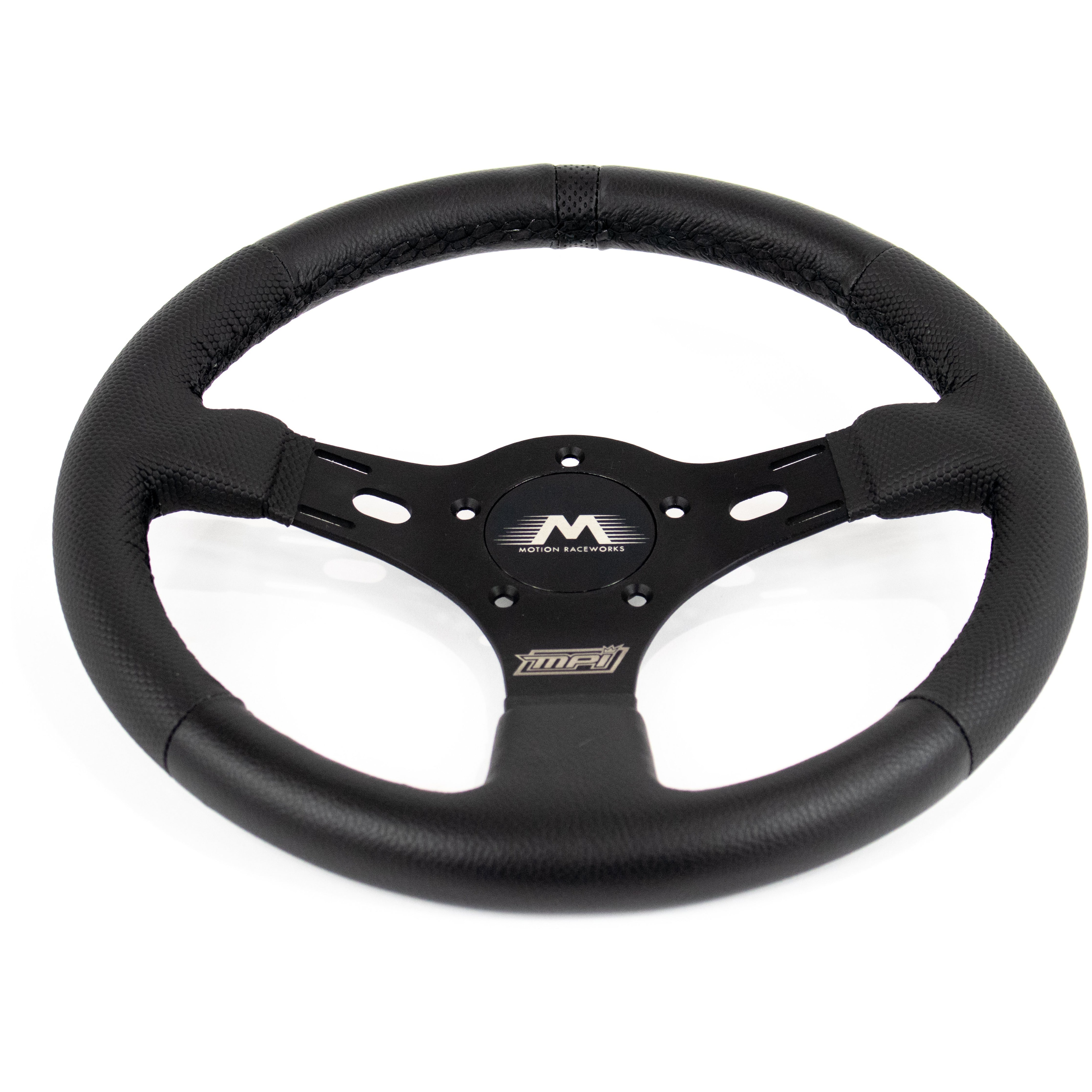 Motion Raceworks MPI Race Steering Wheel - All Black MPI DRG R513 BLK MRW | High-Performance Racing Wheel for Track & Drift Cars | Perfect for Professional Racers & Motorsport Enthusiasts