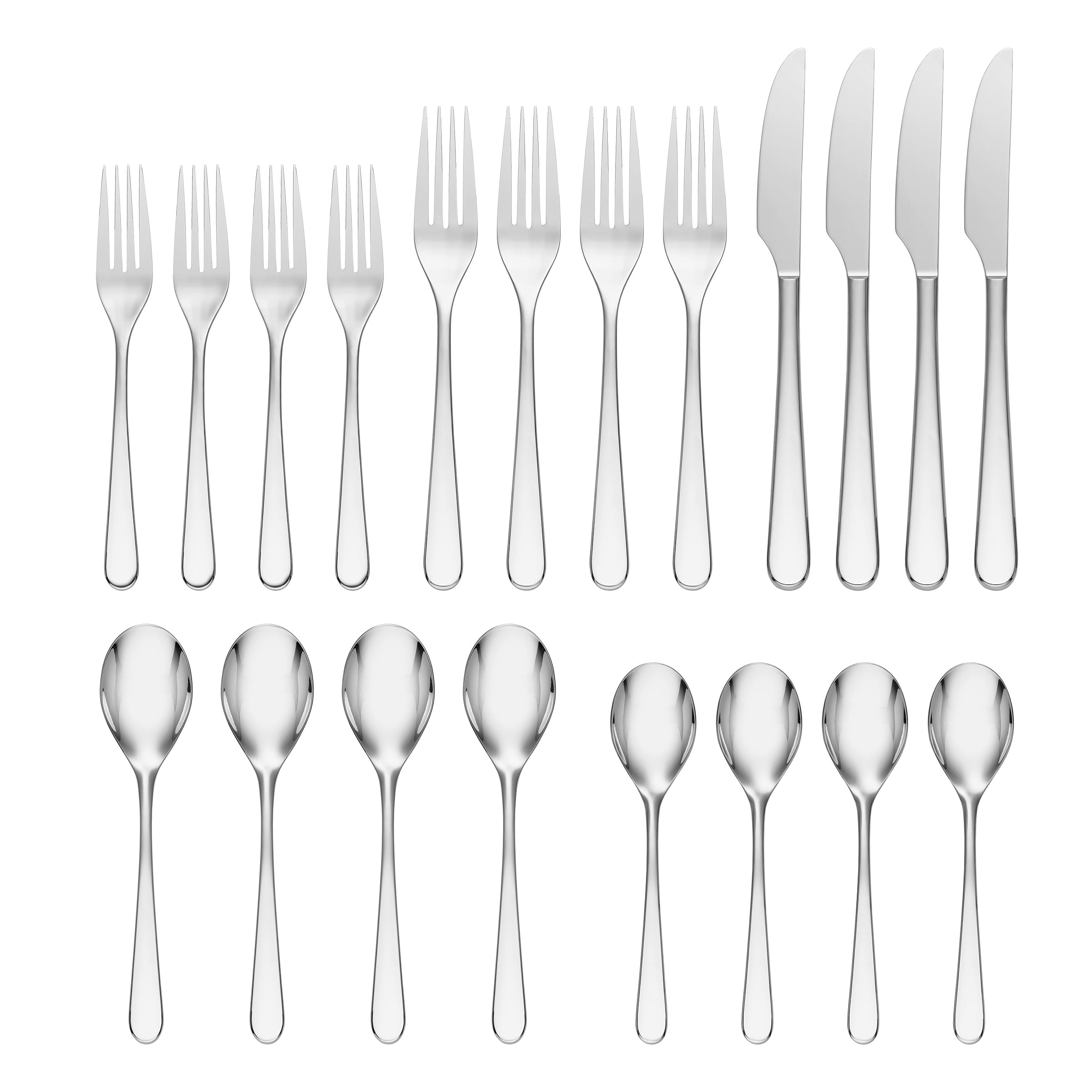 Kenbrook 20-Piece Stainless Steel Flatware Set - Elegant Silverware for Everyday Dining, Dinner Parties & Gift Giving