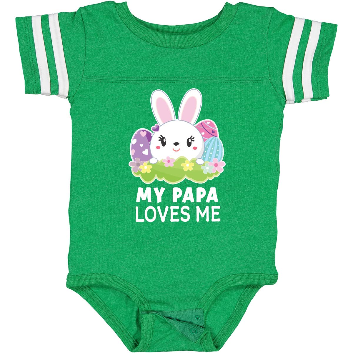 My Papa Loves Me Bunny Easter Baby Bodysuit - Cute Easter Outfit