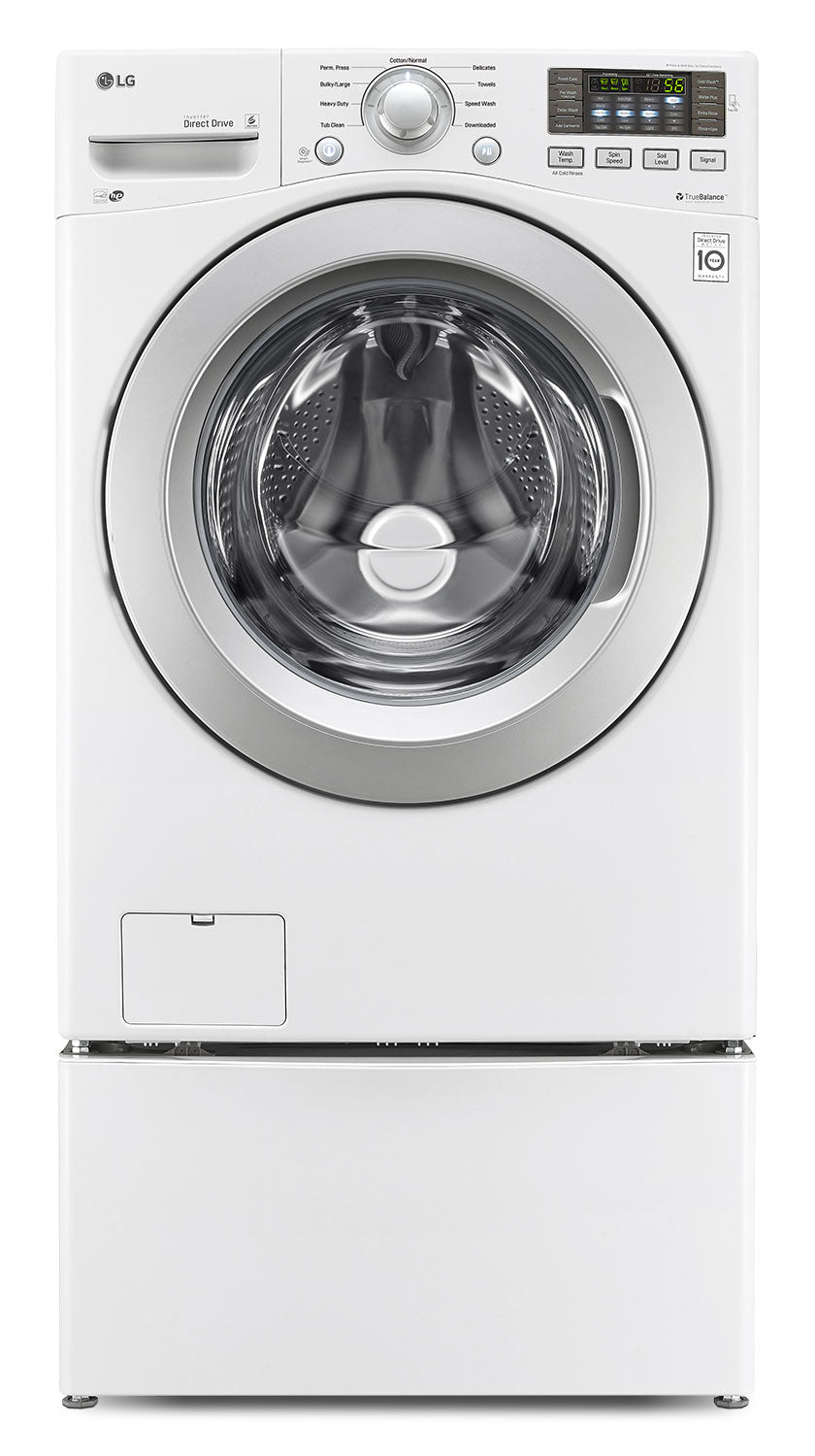 LG WM3270CW 5.2 Cu. Ft. Large Capacity White Front Load Washing Machine - Energy Efficient, Quiet Operation for Laundry Room or Apartment Use