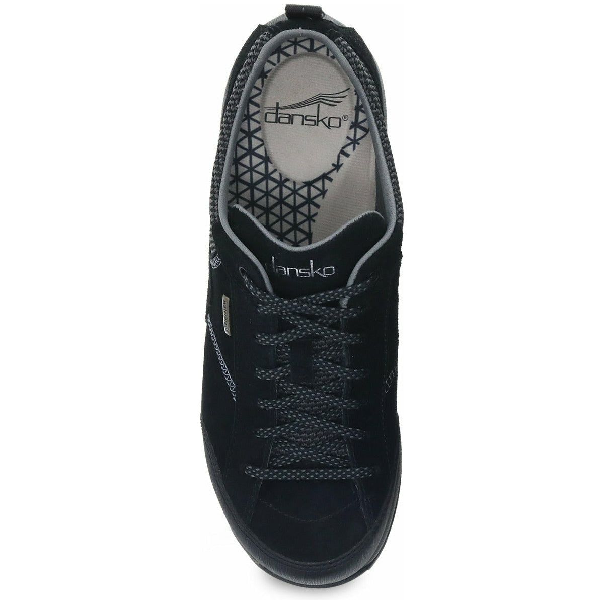 DANSKO Women's Wide Width Paisley Black Suede Clogs - Comfortable Slip-Resistant Shoes for Nurses, Teachers & Healthcare Professionals