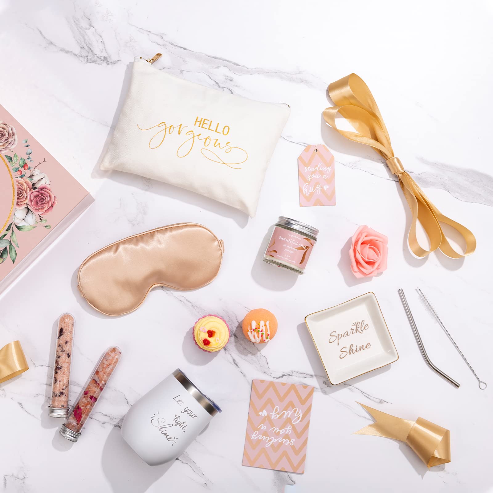 Unique Self-Care Gift Box for Women - Birthday Gifts for Mom, Best Friend, Sister, Girlfriend or Wife | Personalized Relaxation Package with Thinking of You Note | Perfect for Spa Day, Get Well Soon, Anniversary & Special Occasions
