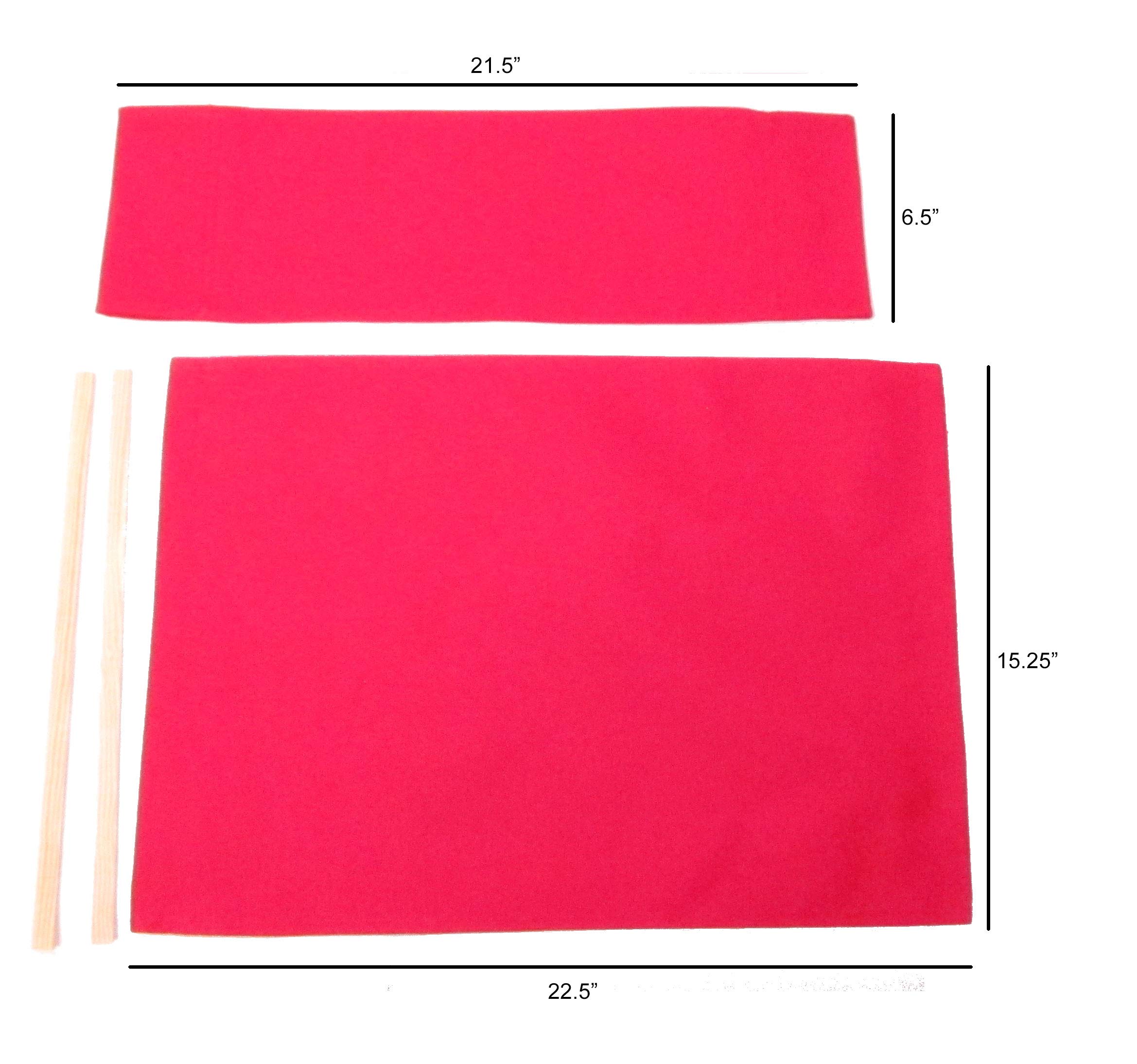 Replacement Canvas Cover for Director's Chair - Flat Stick Design in Red | Durable & Easy to Install | Perfect for Outdoor Events, Photography Studios & Home Decor