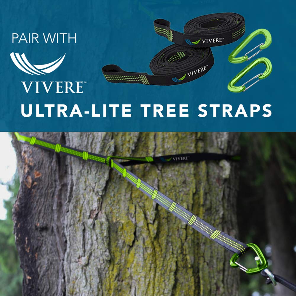 Vivere C9MESH-44 Hammock with Stand - Sand & Sky Color - Portable Outdoor Hammock for Backyard, Beach, Camping & Relaxation