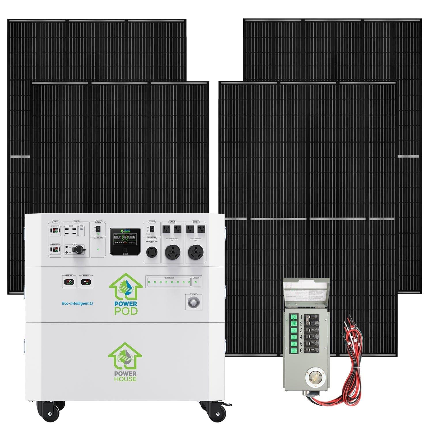 Nature's Generator Powerhouse Hybrid Platinum PE System - Portable Solar Power Generator for Home, Camping & Emergency Backup - Reliable Off-Grid Energy Solution