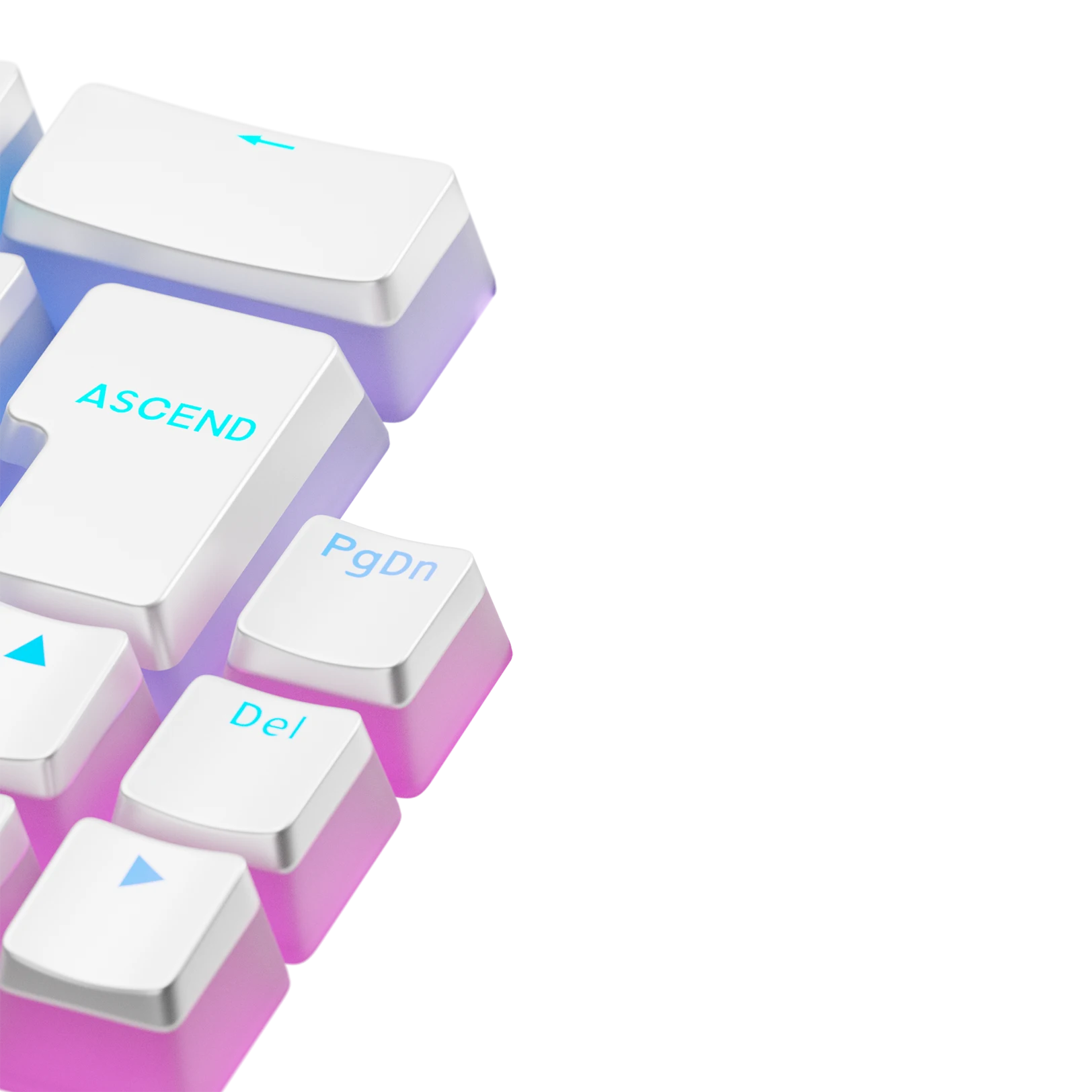 Aura V3 White FR Keycaps - Mechanical Keyboard Keycap Set for Gaming & Typing - Perfect for PC, Mac, and Custom Keyboard Builds