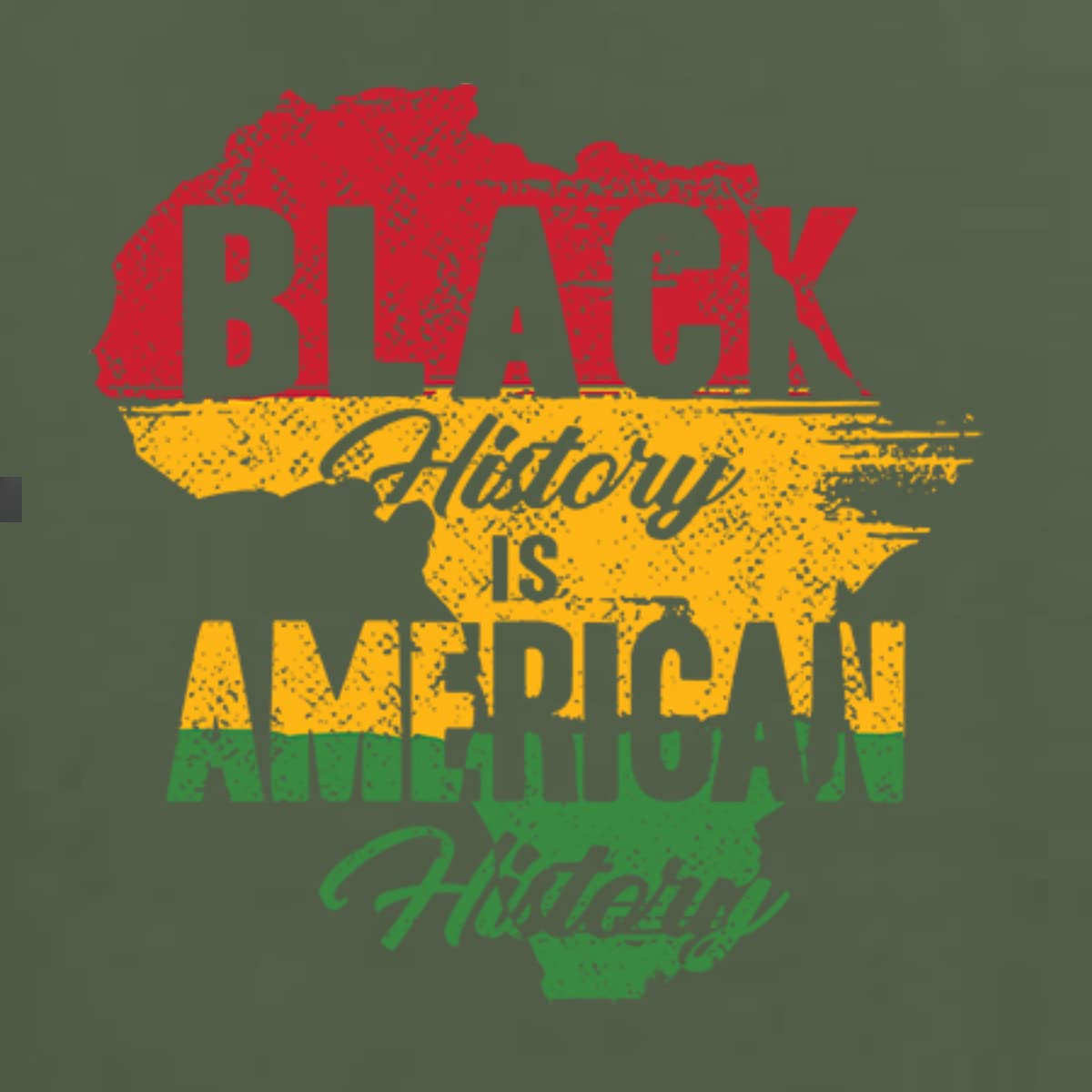 Black History is American History Black Pride Men's Premium Tri-Blend T-Shirt - Comfortable & Stylish for Casual Wear, Social Events & Black History Month Celebrations