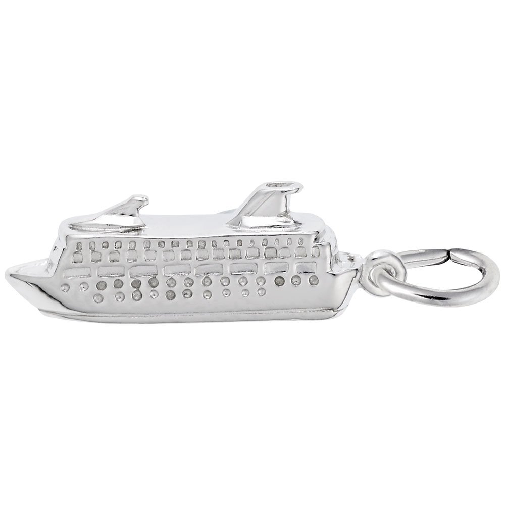 Cruise Ship Charm - Sterling Silver Travel-Themed Jewelry for Bracelets & Necklaces | Perfect for Cruise Vacations, Nautical Gifts & Souvenirs