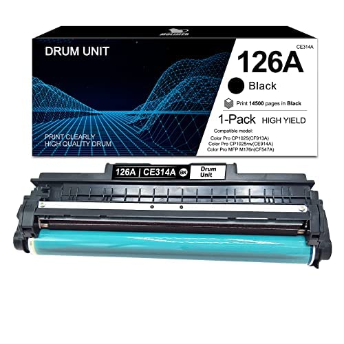 Compatible Remanufactured 126A/CE314A Drum Unit for HP Color Pro CP1025, Pro 100, MFP M175a Printers - High-Quality Replacement (1 Pack, Black) | Perfect for Home Office Printing & Small Business Document Needs