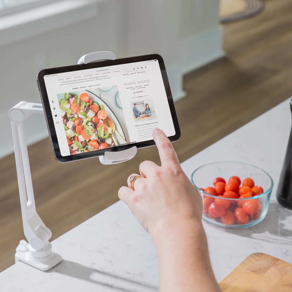 Twelve South HoverBar Duo 2nd Gen - Adjustable Tablet Stand for iPad, iPhone & Smartphones - Perfect for Home Office, Kitchen & Bedroom Use