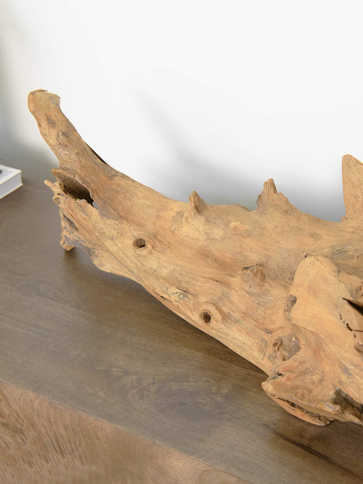 Premium Teak Root Sculpture for Home Decor - Natural Bleached Finish | Perfect for Living Room, Office & Zen Spaces