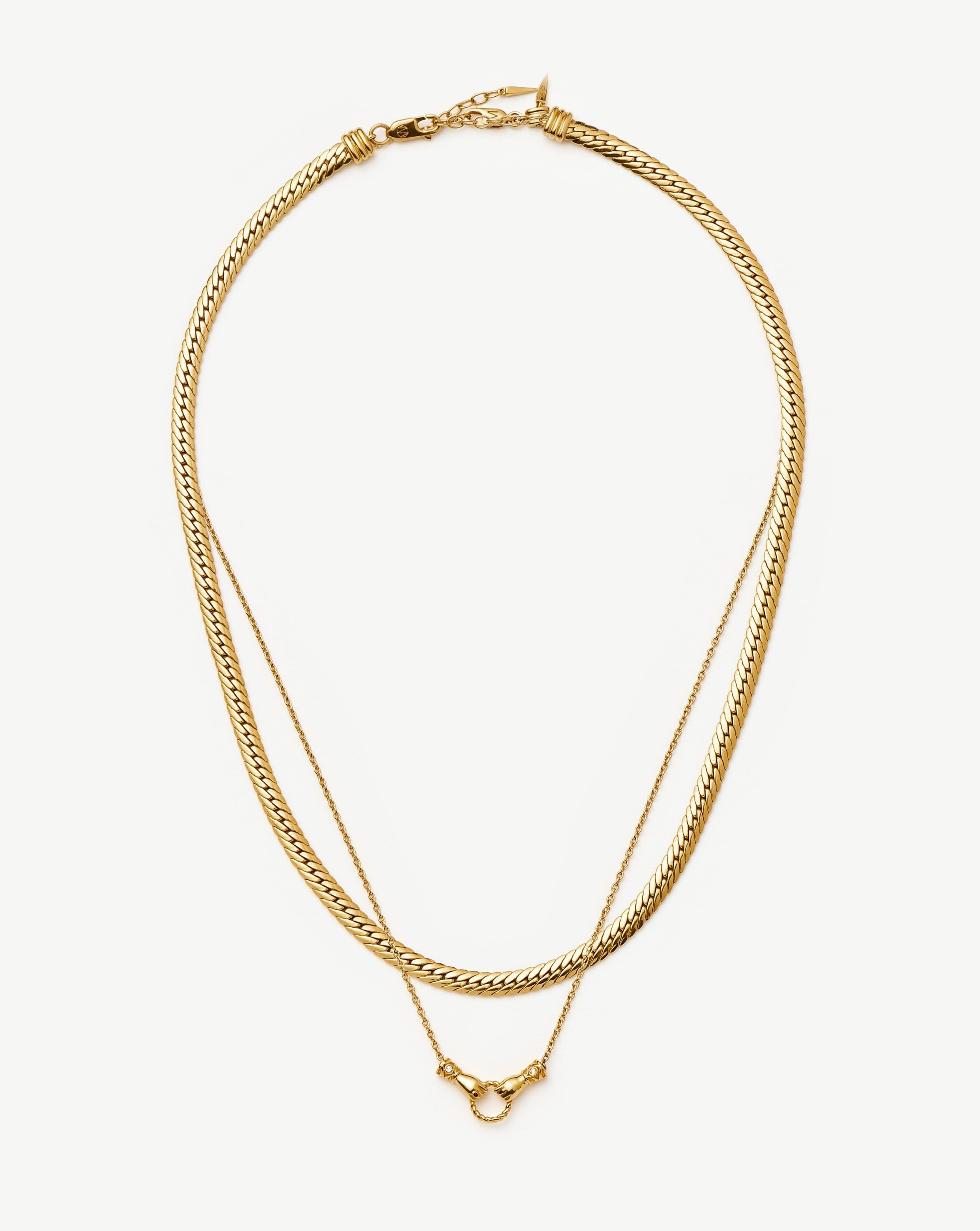 Harris Reed In Good Hands Slider Necklace Set - 18k Gold Plated Layering Necklace for Women | Perfect for Everyday Wear, Date Nights & Special Occasions