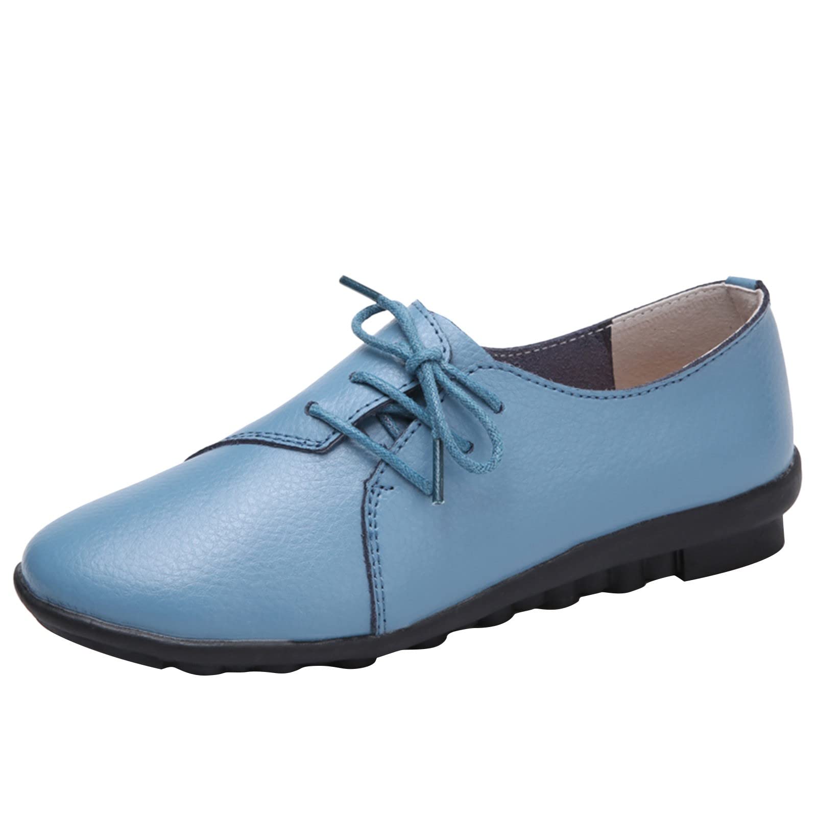 **AODONG Women's Walking Shoes - Comfortable Flat Casual Shoes with Lace-Up Design, Solid Color for Daily Wear | Perfect for Walking, Travel & Work**