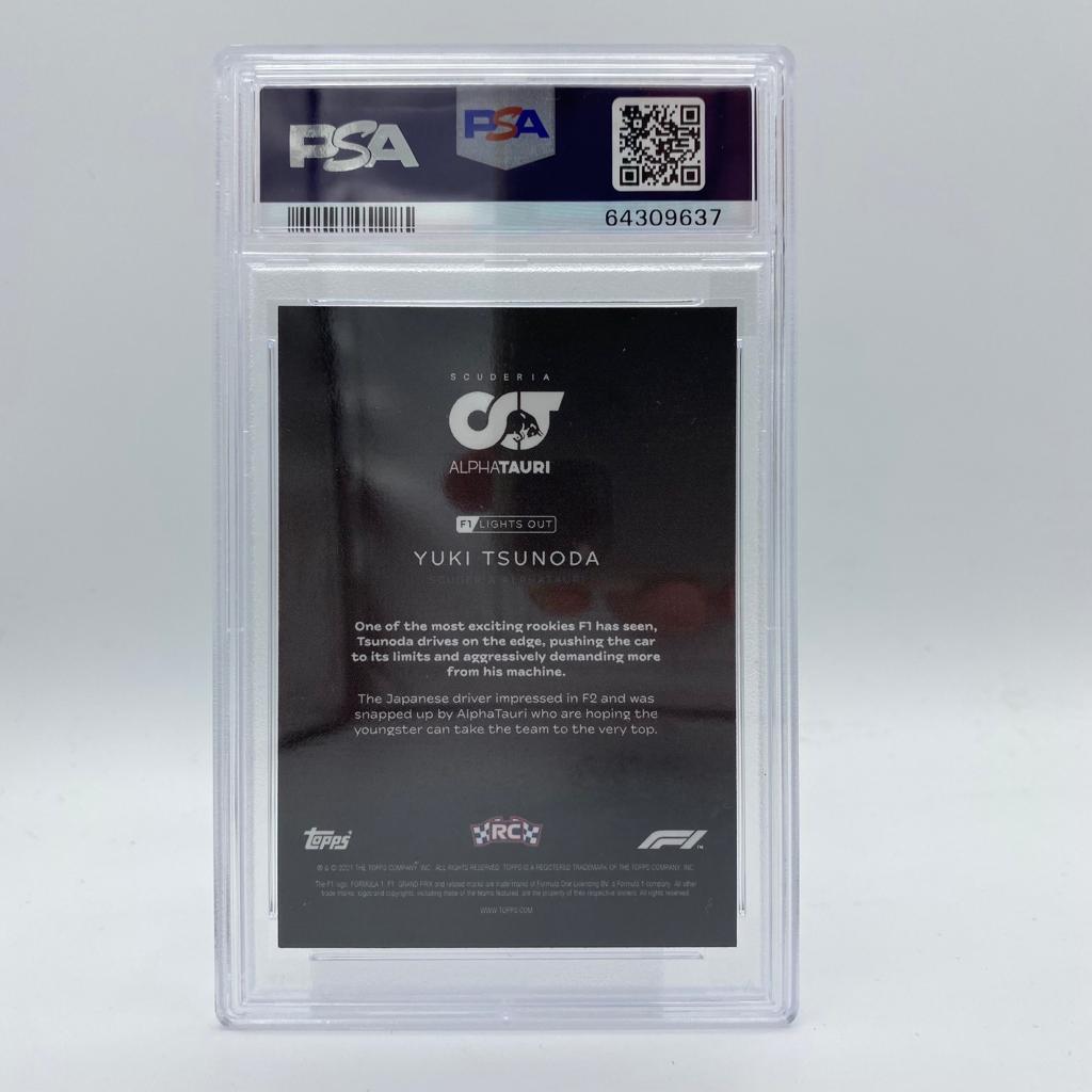 PSA 9 Graded 2/5 Yuki Tsunoda F1 Driver Rainbow Foil Trading Card - Perfect for Collectors, Racing Fans & Investment